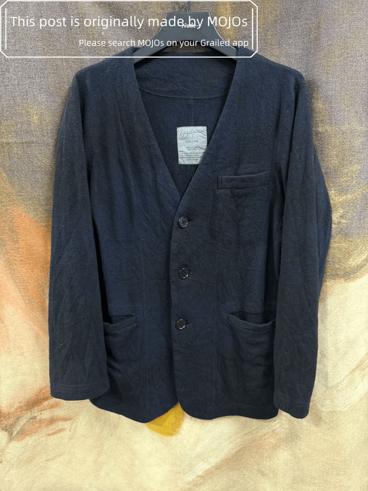 Yohji Yamamoto Sz 2 Yohji Yamamoto Pour Homme Knitwear Cardigan Pockets Size US M / EU 48-50 / 2 - 1 Thumbnail