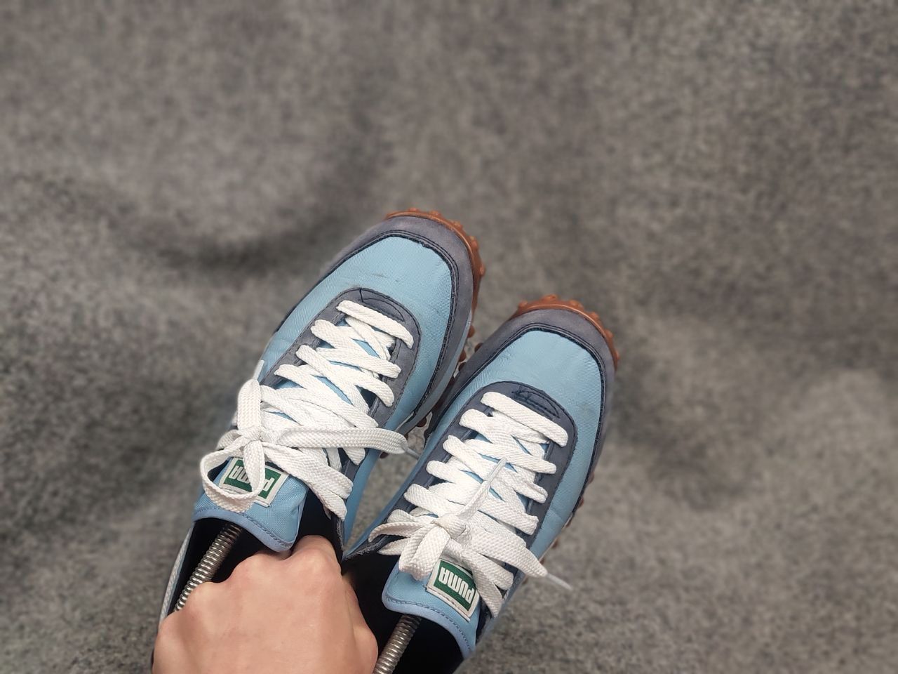 Puma Vintage 00's Puma Fast Rider Blue Logo Sneakers Shoes Y2K Size US 7 / IT 37 - 20 Thumbnail