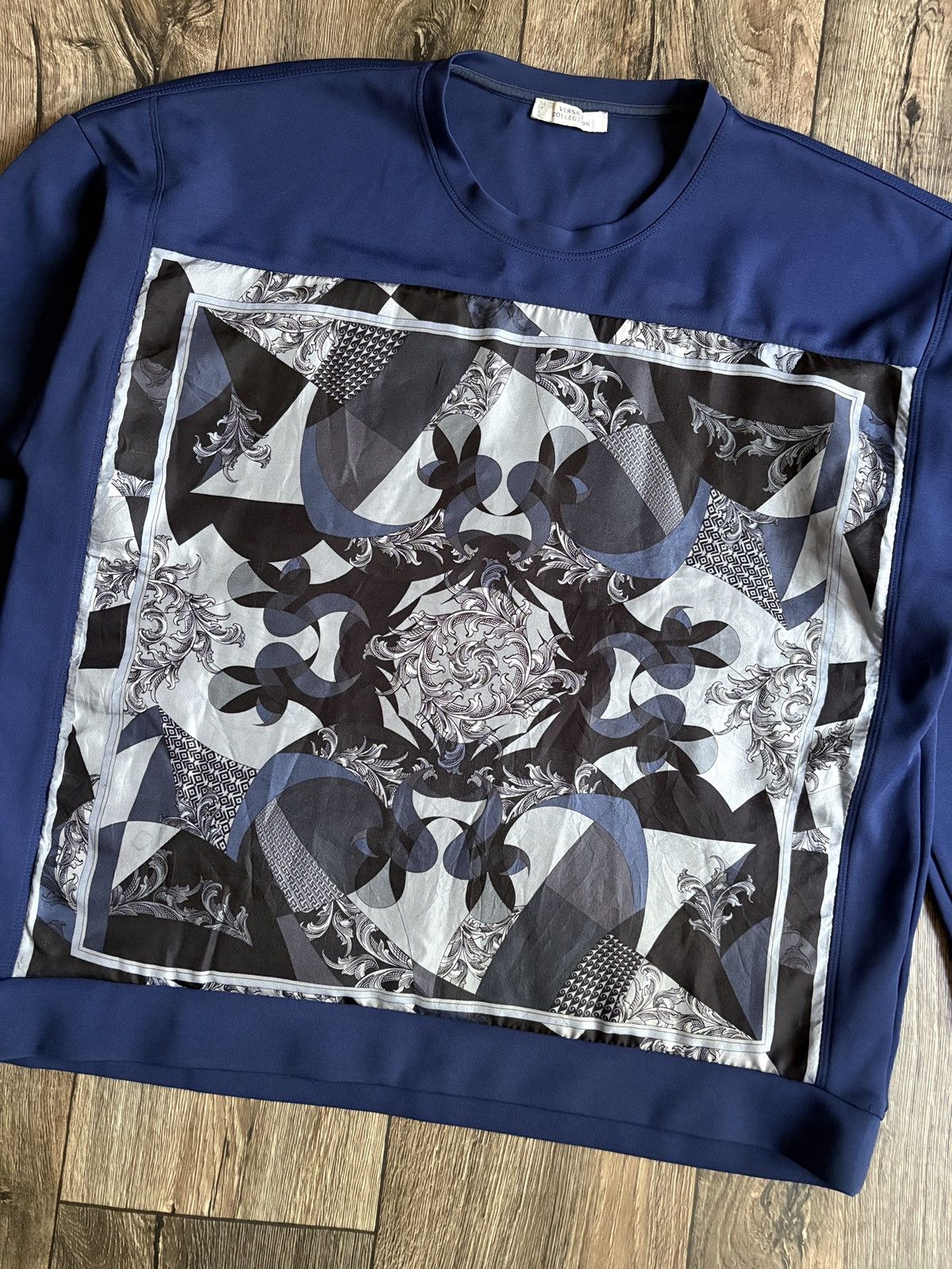 Versace Versace Collection Silk Tie Logo Sweatshirt Size US M / EU 48-50 / 2 - 2 Thumbnail