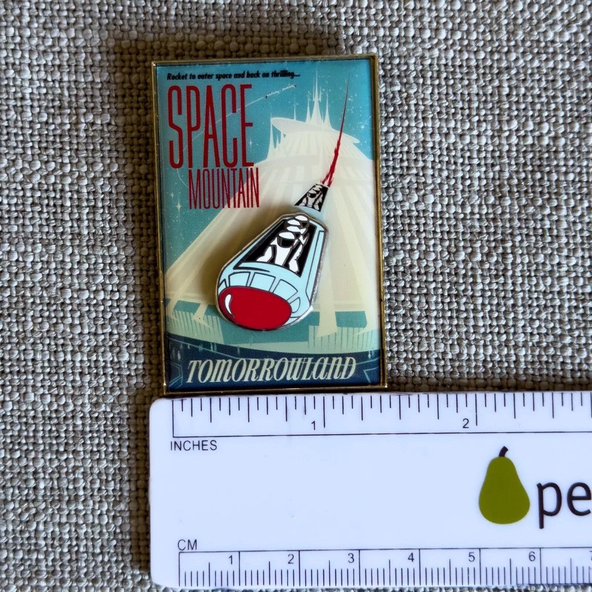 Disney WDI Disneyland Attraction Poster Space Mountain 3D Pin Size ONE SIZE - 6 Thumbnail