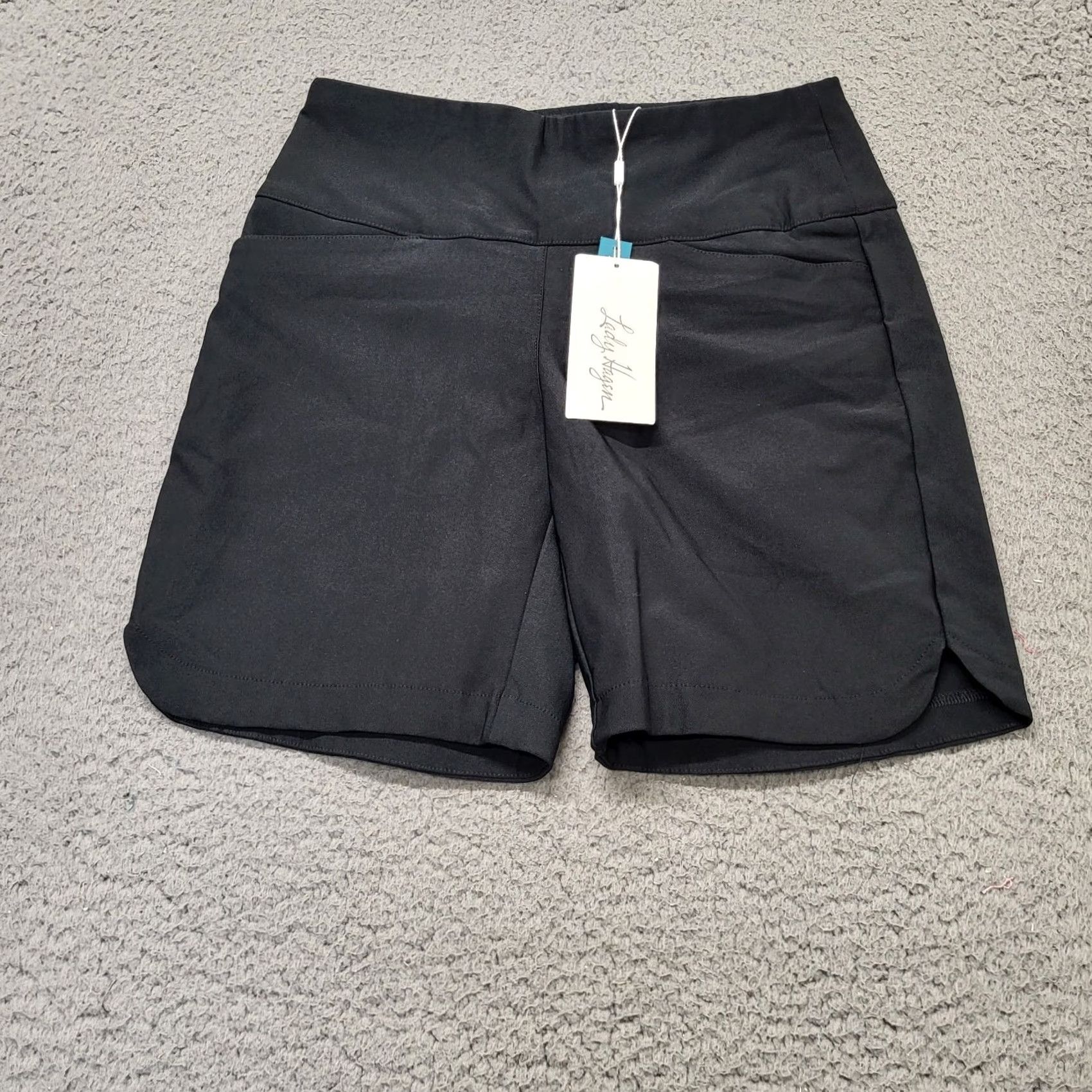 Vintage Lady Hagen Shorts Women's Size Small Classic Black Tummy Control Pull On Golf Size 28" / US 6 / IT 42 - 2 Thumbnail