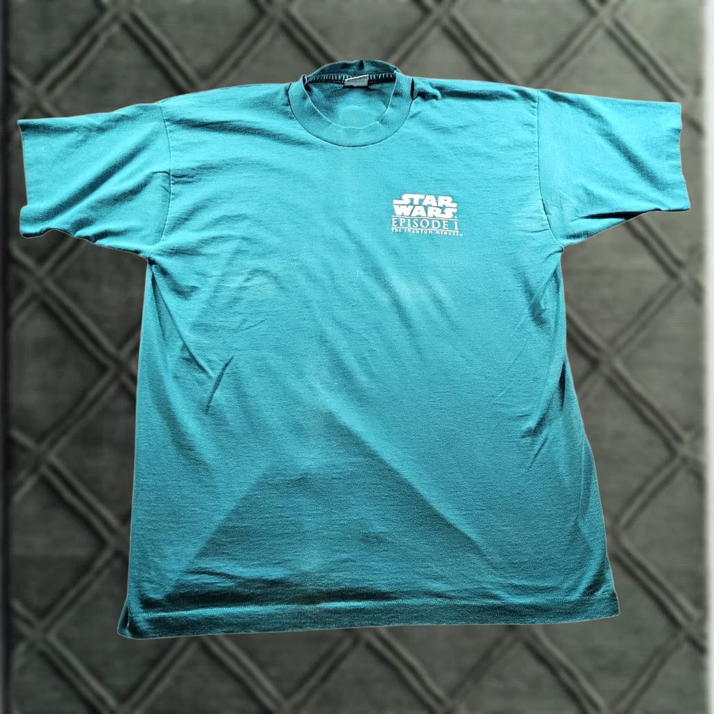 Fruit Of The Loom VINTAGE Star Wars Shirt Mens XL Crew Neck Graphic Print 90s Retro Movie Green Size US XL / EU 56 / 4 - 1 Thumbnail