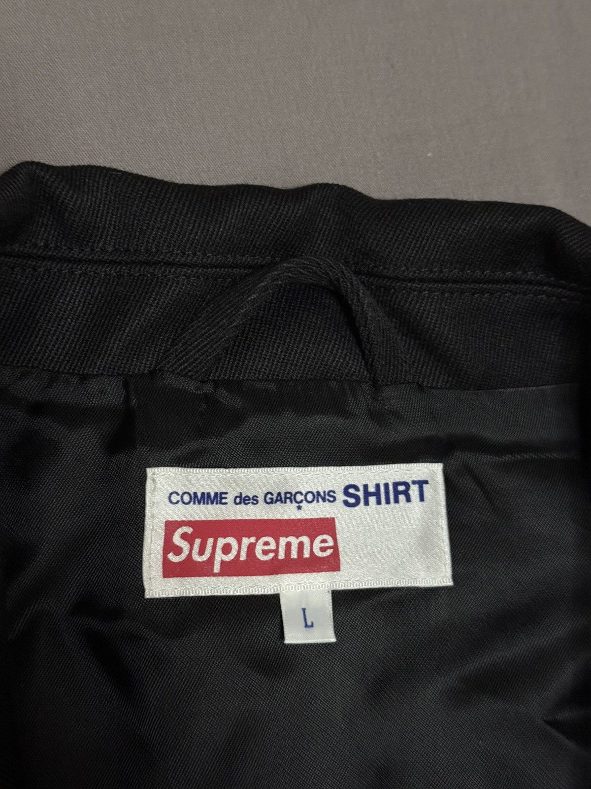 Comme des Garcons × Supreme Supreme cdg comme des garcons shirt wool overcoat black Size US L / EU 52-54 / 3 - 5 Thumbnail