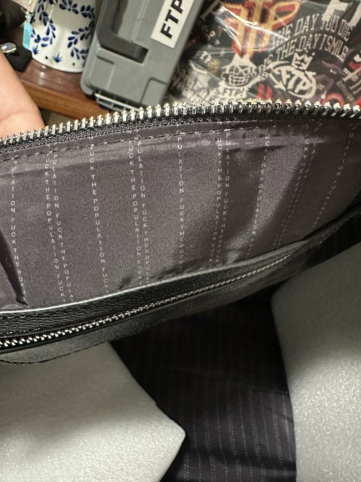 Fuck The Population FTP Damier Duffel bag with strap (black) Size ONE SIZE - 8 Thumbnail