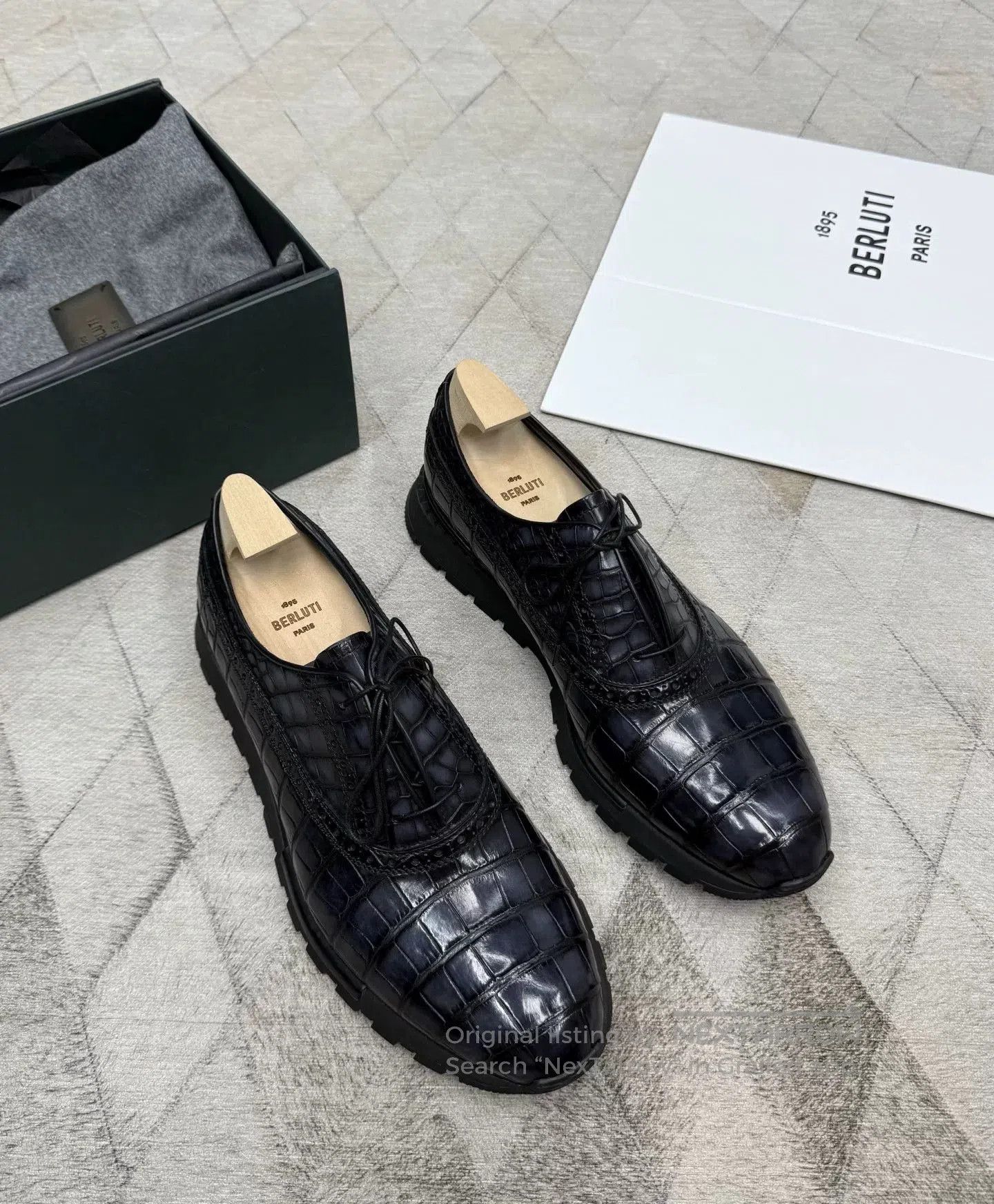 Berluti Berluti Fast Track Crocodile Leather Shoes. Size US 11.5 / EU 44-45 - 3 Thumbnail