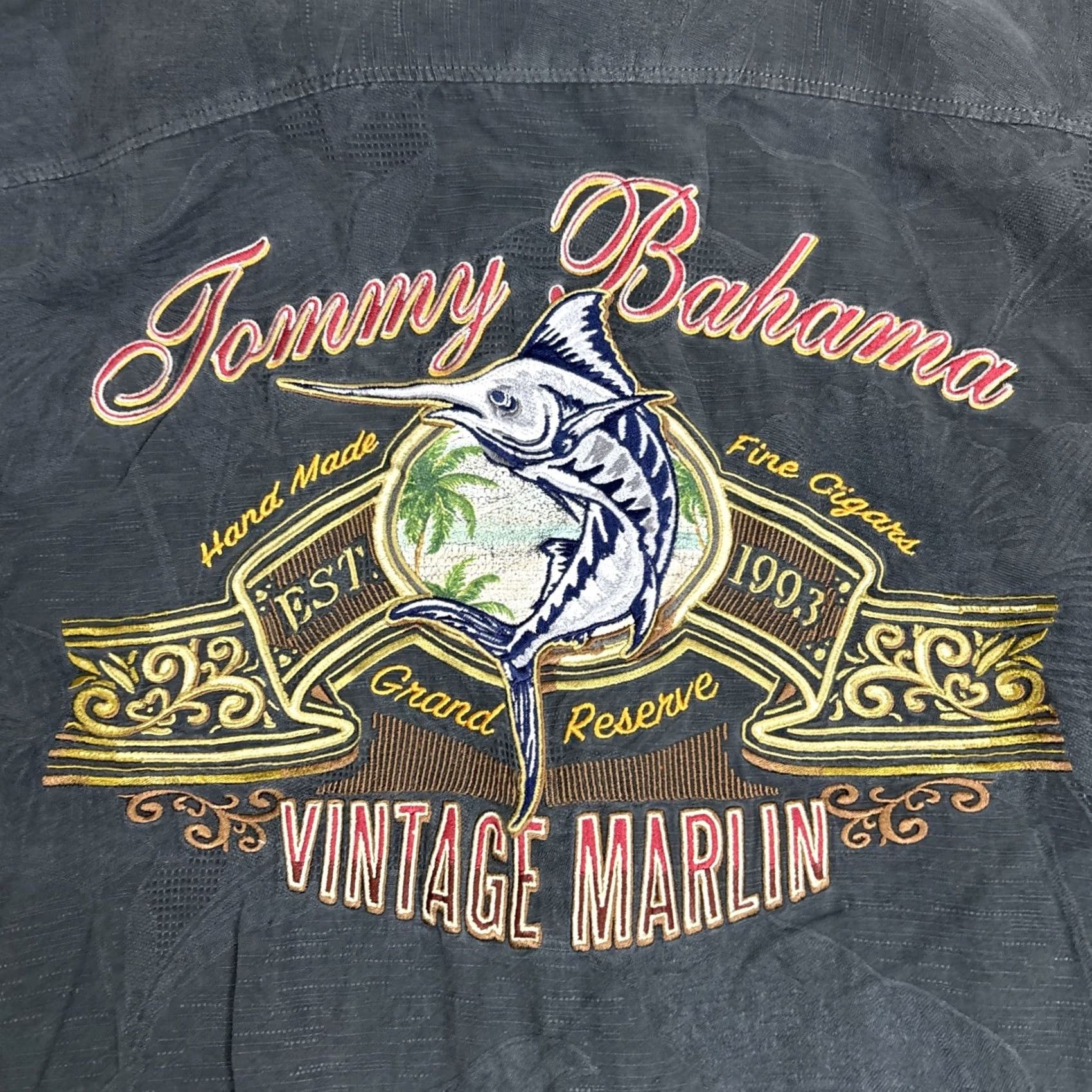 Tommy Bahama Tommy Bahama Silk Shirt Button-up Short Sleeve Black L Floral Print Mens Shirt Size US L / EU 52-54 / 3 - 7 Thumbnail