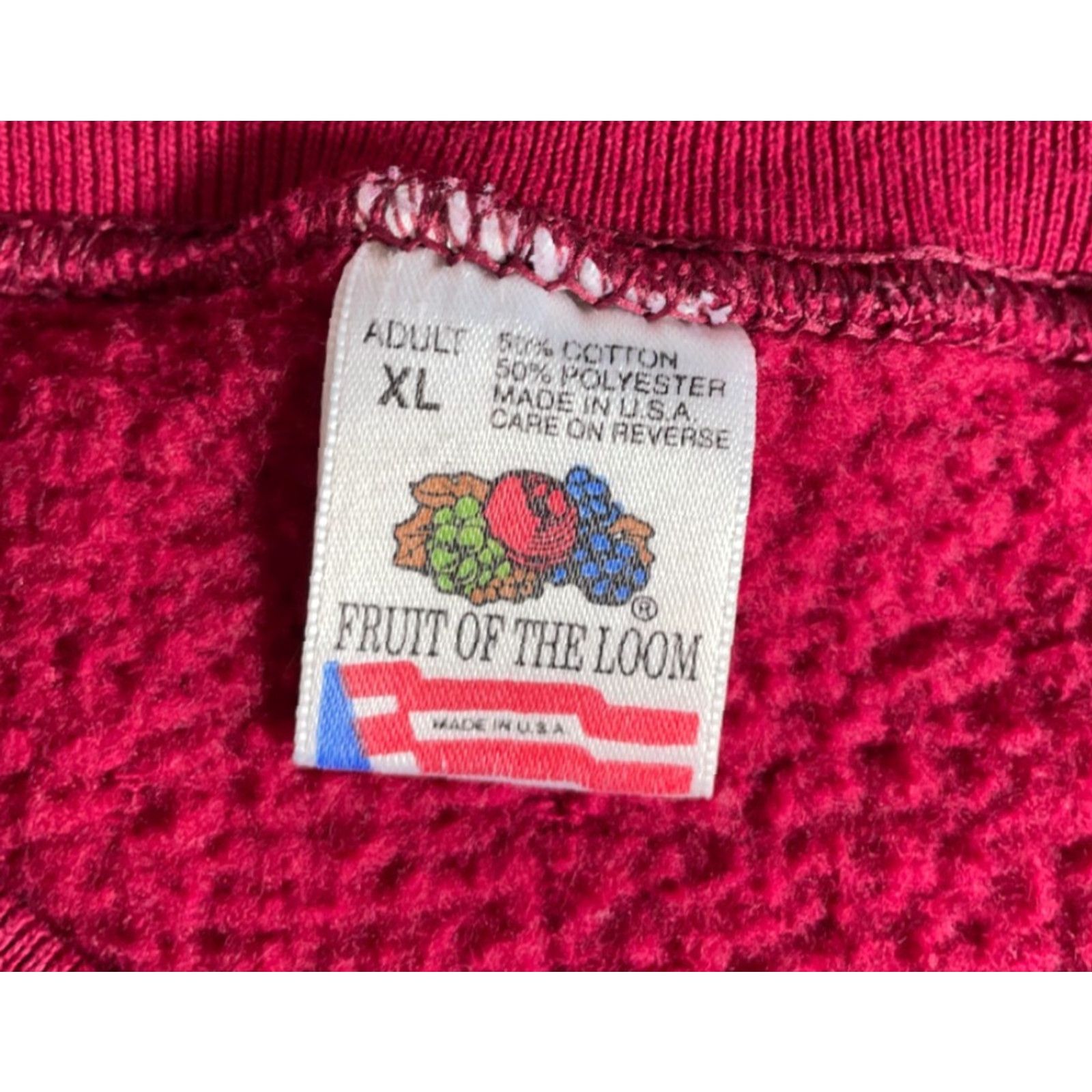 Fruit Of The Loom VINTAGE Fruit of the Loom Sweatshirt St. Louis 90s Laboure High School Alumni XL Dark Red Crew Neck Long Sleeve Graphic Print Men Adults Size US XL / EU 56 / 4 - 3 Thumbnail
