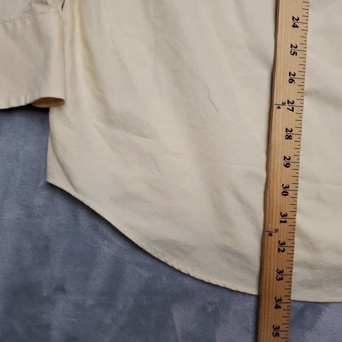 Nautica VINTAGE Nautica Shirt Mens 16 34/35 Yellow Oxford Long Sleeve Dress Y2K Classic Size 42R - 6 Thumbnail
