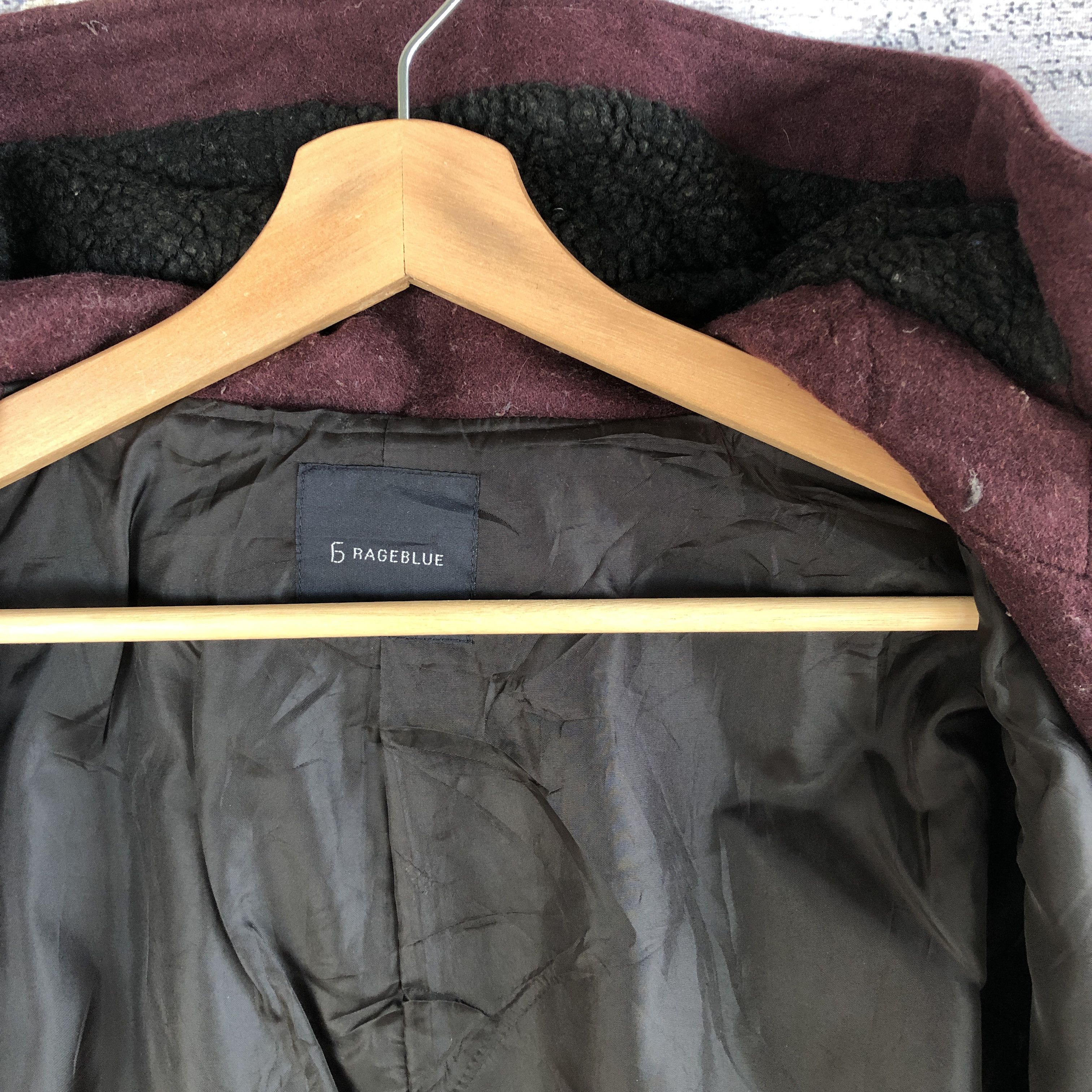 Japanese Brand × Vintage Vintage 6 Rageblue Hoodie Jacket Japanese Parka Wool Jackets Size US S / EU 44-46 / 1 - 7 Thumbnail