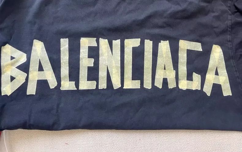 Balenciaga Balenciaga Tape Letter Logo Printed Jersey Crew Neck Loose Size US M / EU 48-50 / 2 - 3 Thumbnail