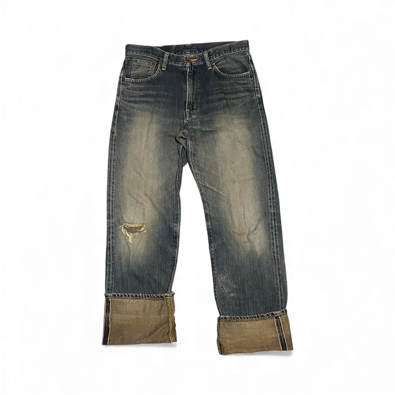 Edwin Vintage Edwin 505zx Mud Wash Selvedge Distressed Jeans Size US 32 / EU 48 - 1 Thumbnail