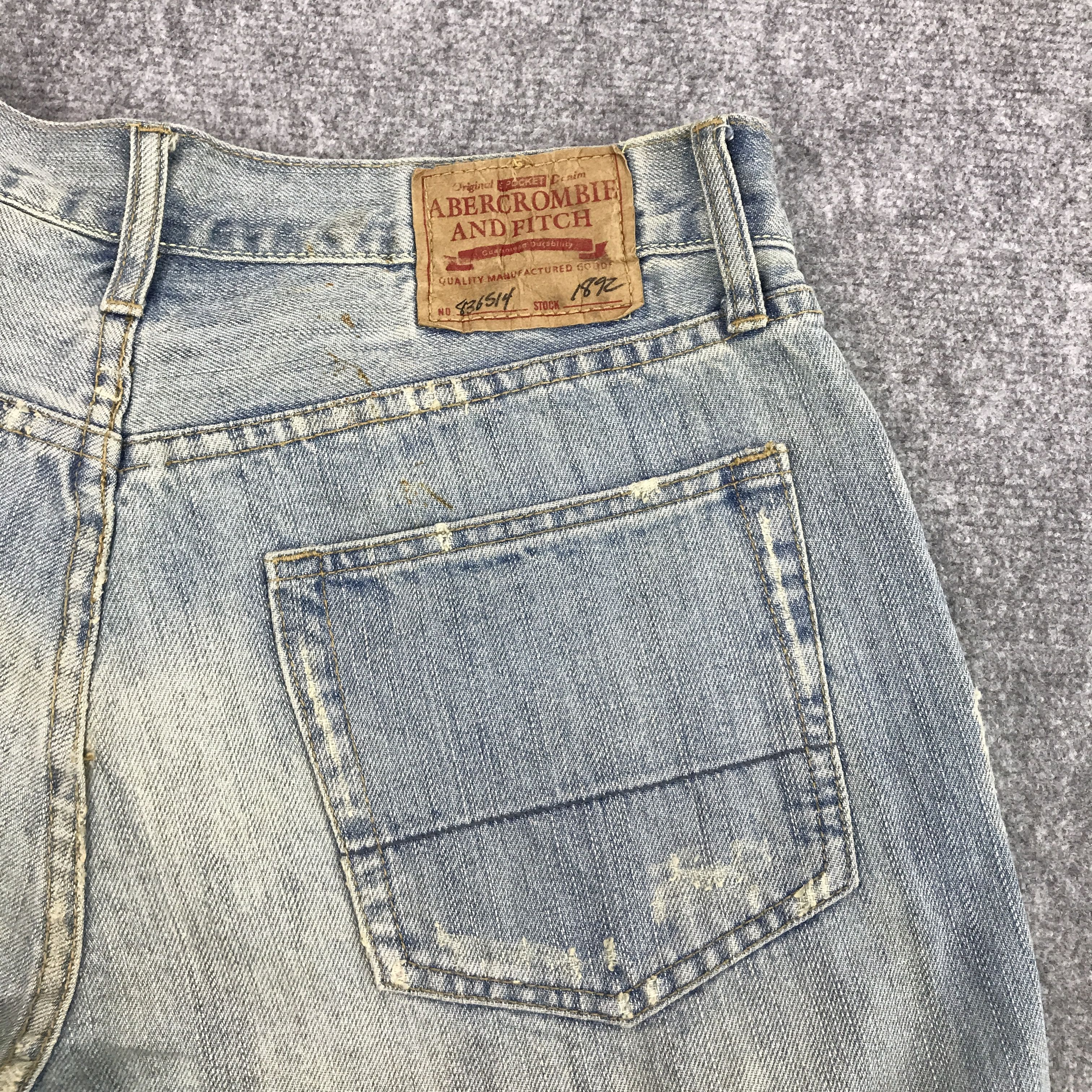 Abercrombie & Fitch BAGGY DENIM ABERCROMBIE AND FITHC DISTRESSED JEANS PANT Size US 32 / EU 48 - 4 Thumbnail