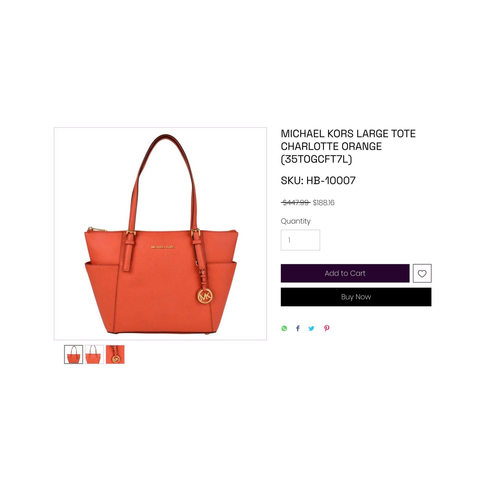 Vintage Michael Kors Large Charlotte Tote- Red Size ONE SIZE - 8 Thumbnail