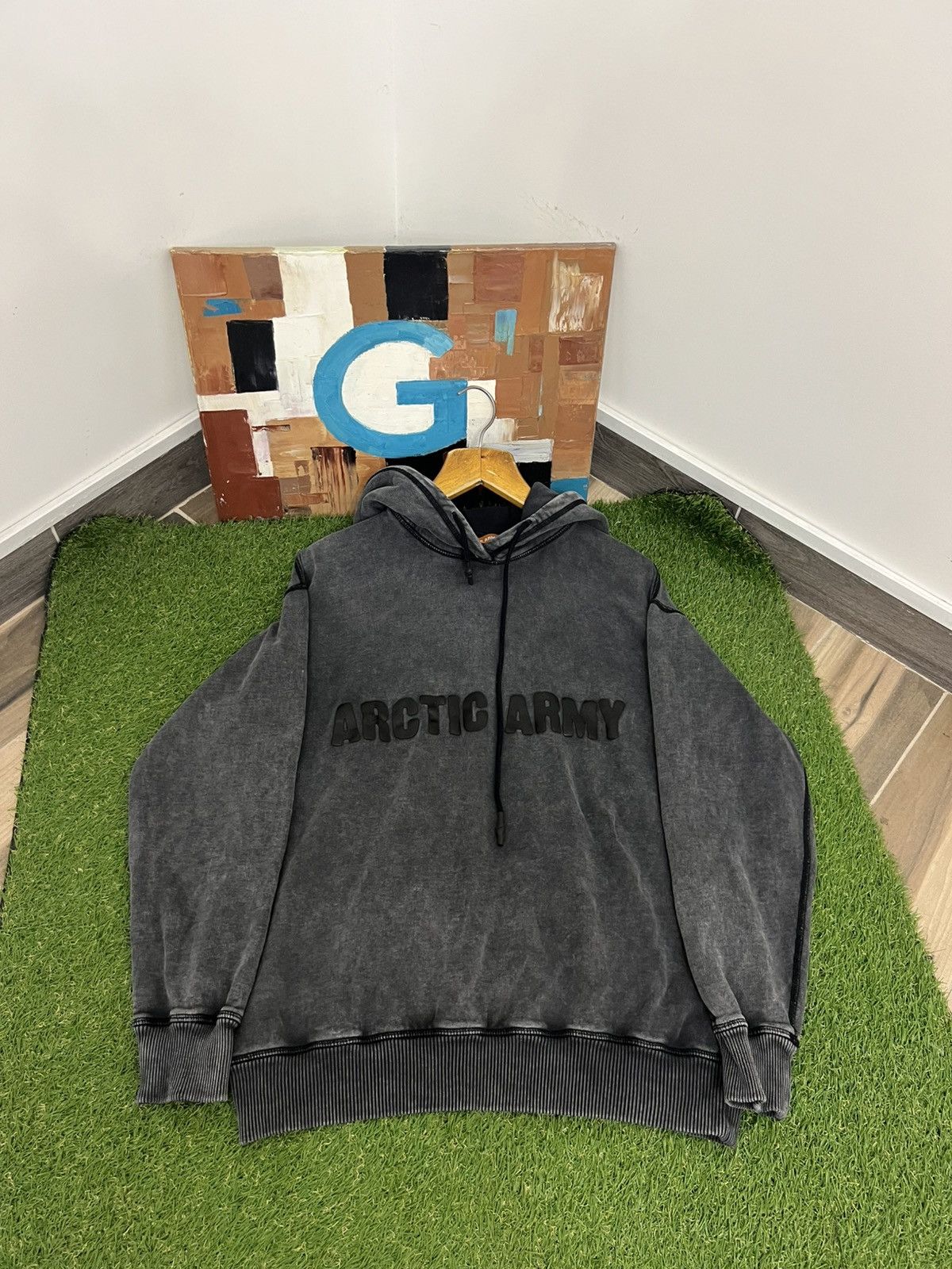Japanese Brand Arctic Army Faded Big Logo Hoodie Made In Portugal Size US S / EU 44-46 / 1 - 1 Thumbnail