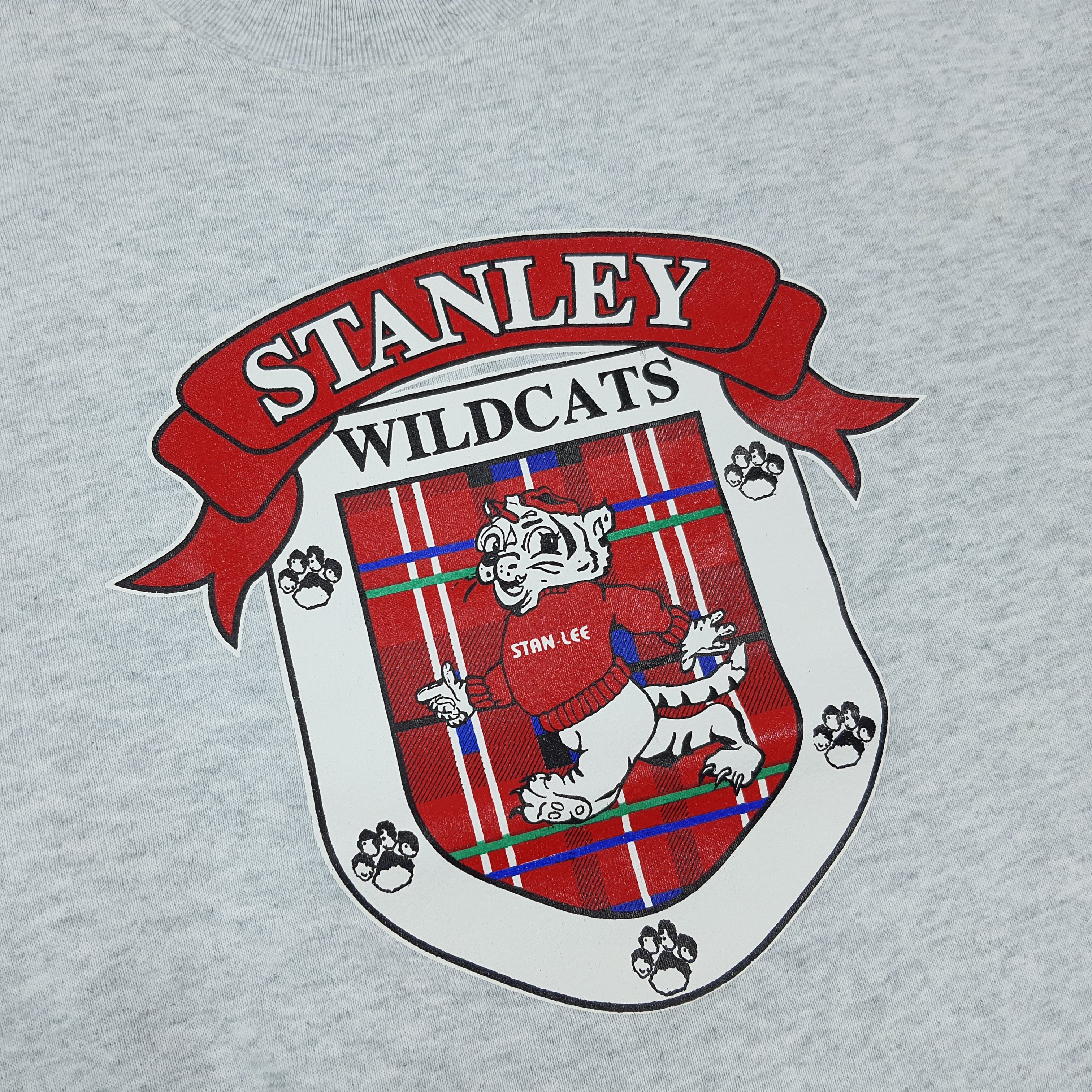 Fruit Of The Loom Vintage Stanley Wildcats Sweatshirt Graphic Pullover C290N8 Size US M / EU 48-50 / 2 - 2 Thumbnail