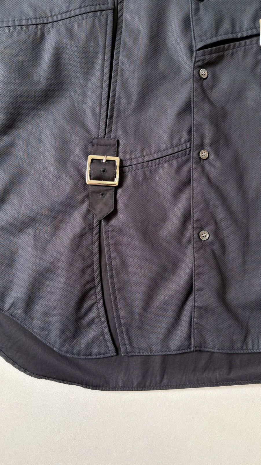 Comme des Garcons Black Patch Work Bondage Strap Shirt Size US M / EU 48-50 / 2 - 12 Thumbnail