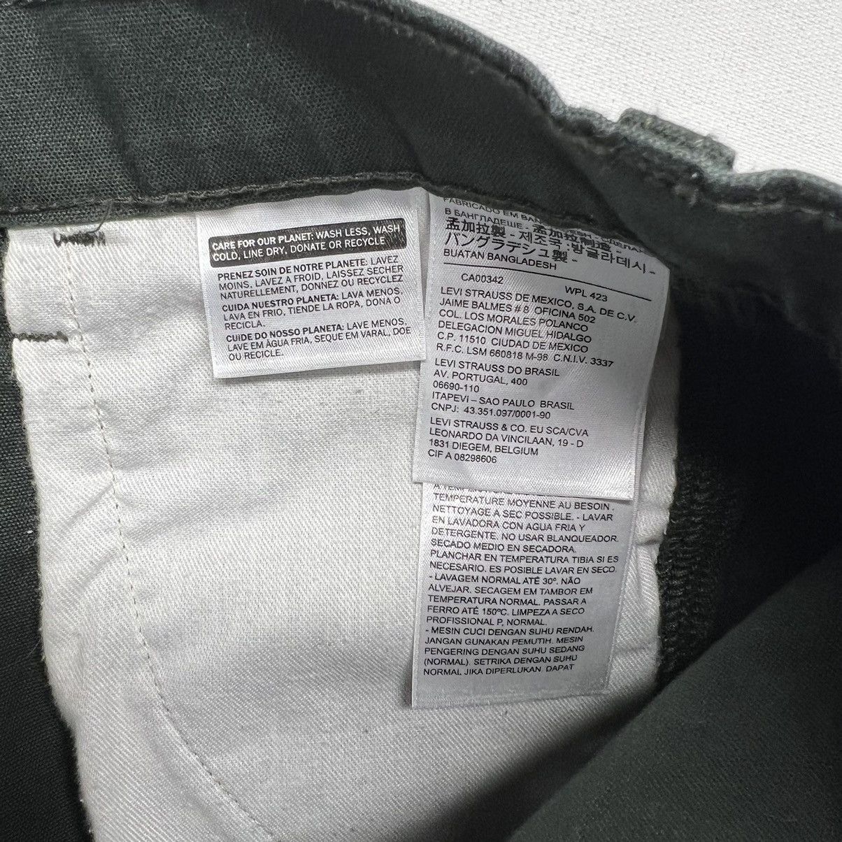 Levi's Levis Shorts Green Carpenter Chino Canvas Straight Workwear Size US 30 / EU 46 - 6 Thumbnail