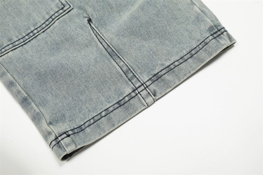 Vintage Men's multi-pocket workwear washed distressed scimitar jeans Size US 32 / EU 48 - 6 Thumbnail