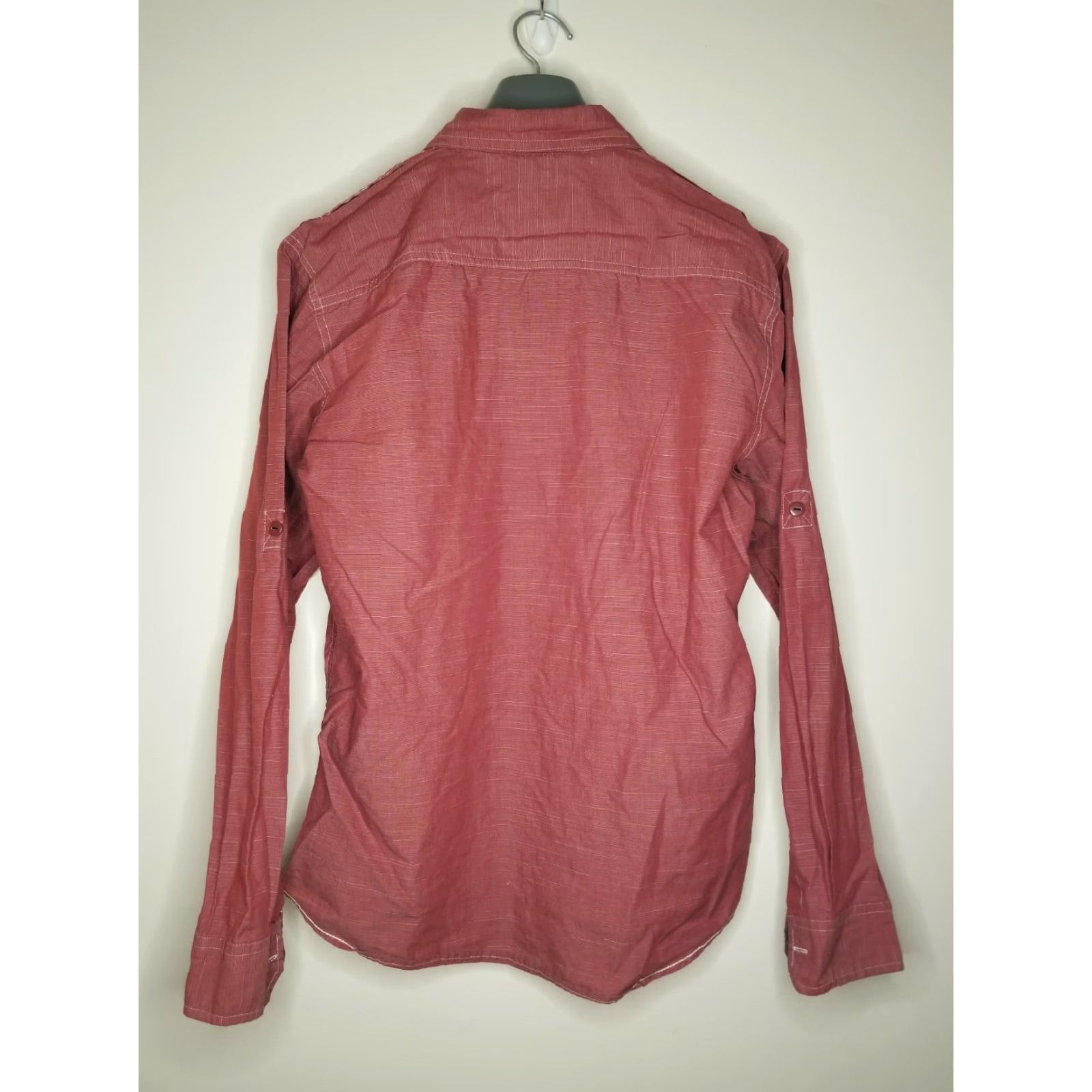 Vintage DRILL CLOTHING CO. Button Up Long Sleeve Shirt Red 2 Pocket Adult Medium Mens Size US M / EU 48-50 / 2 - 4 Thumbnail