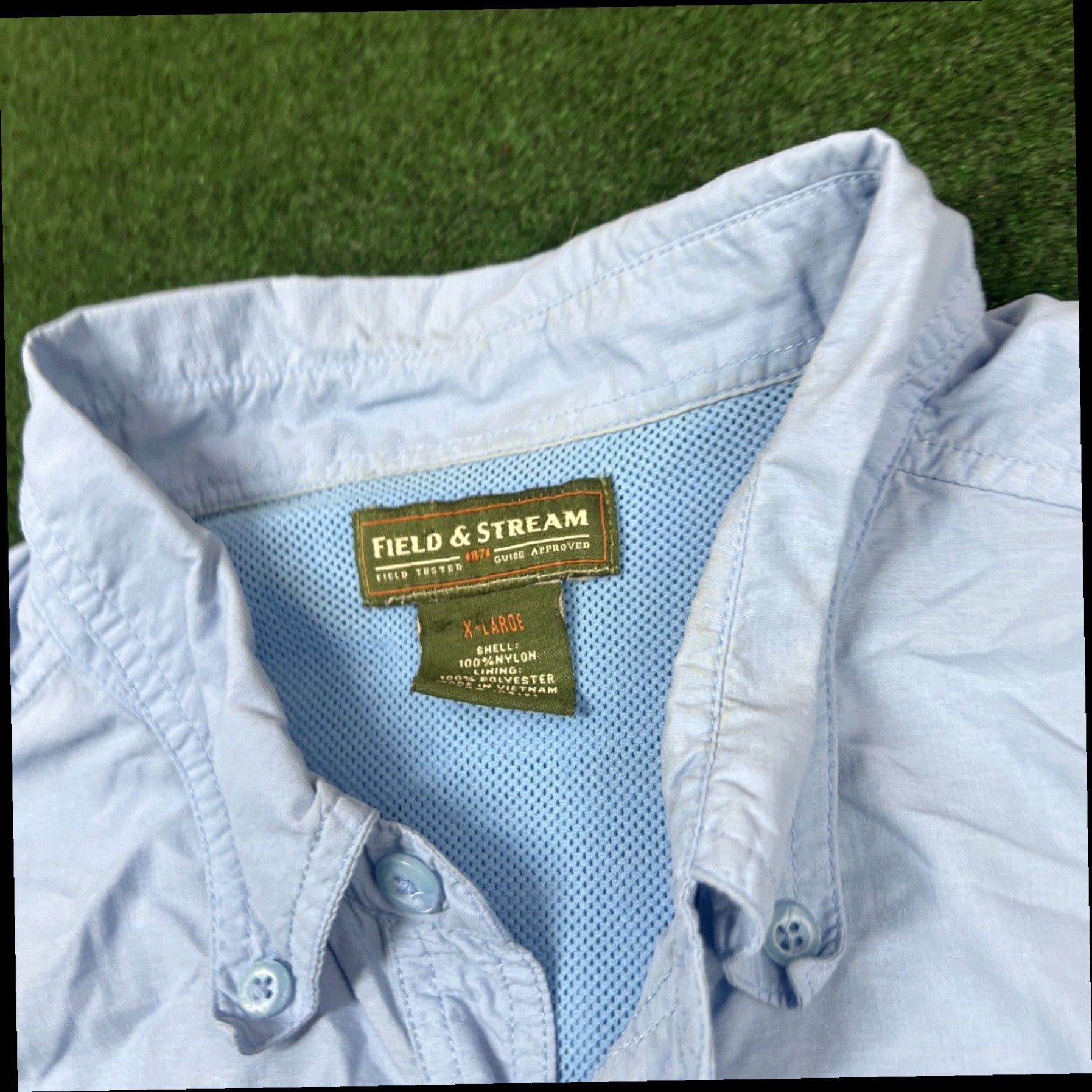 Vintage Field and Stream Shirt Mens Sz XL Blue Check Short Sleeve Fishing Outdoor Casual Size US XL / EU 56 / 4 - 5 Thumbnail