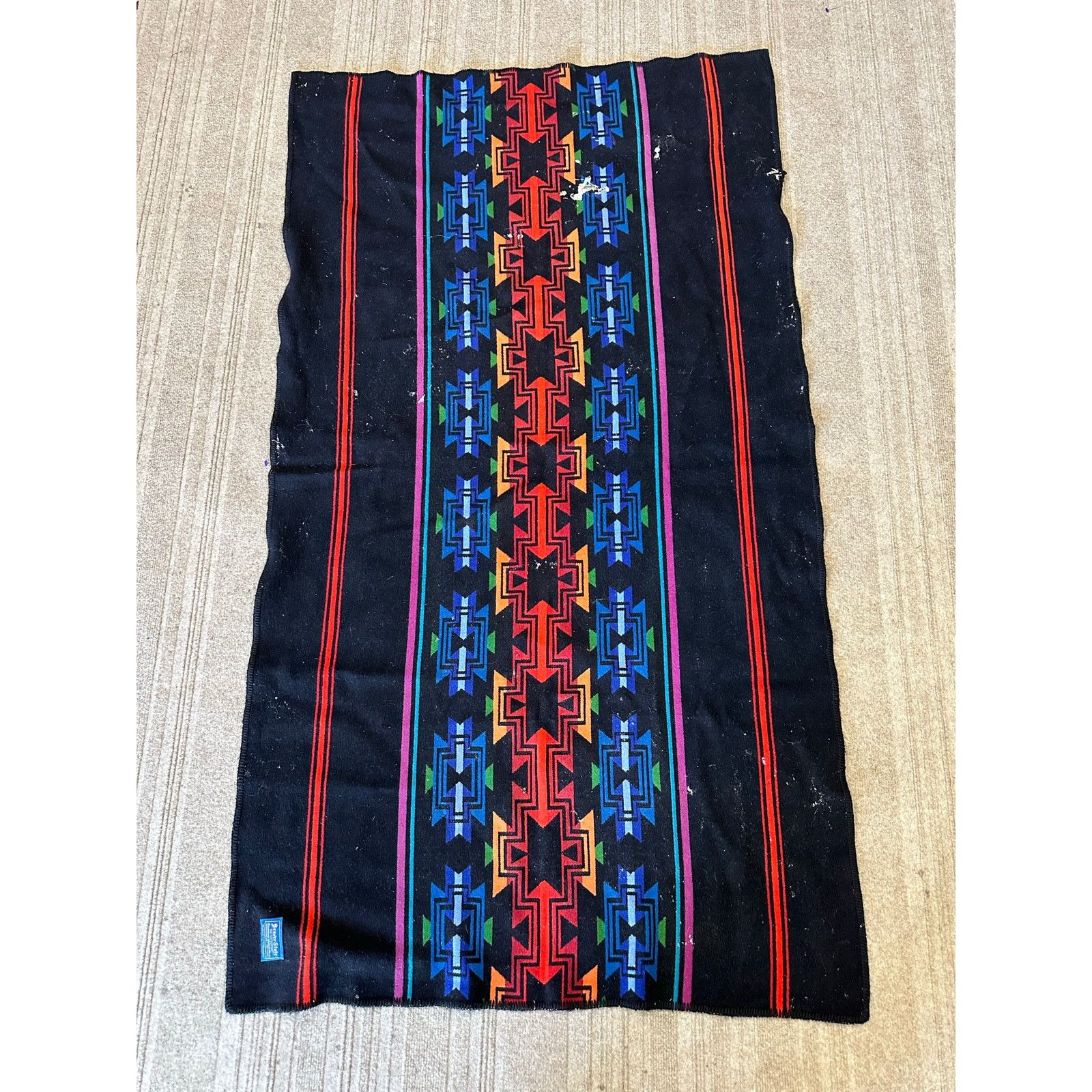 Pendleton Vintage Pendleton Beaver State Wool Aztec Blanket 34x63” Size ONE SIZE - 1 Thumbnail