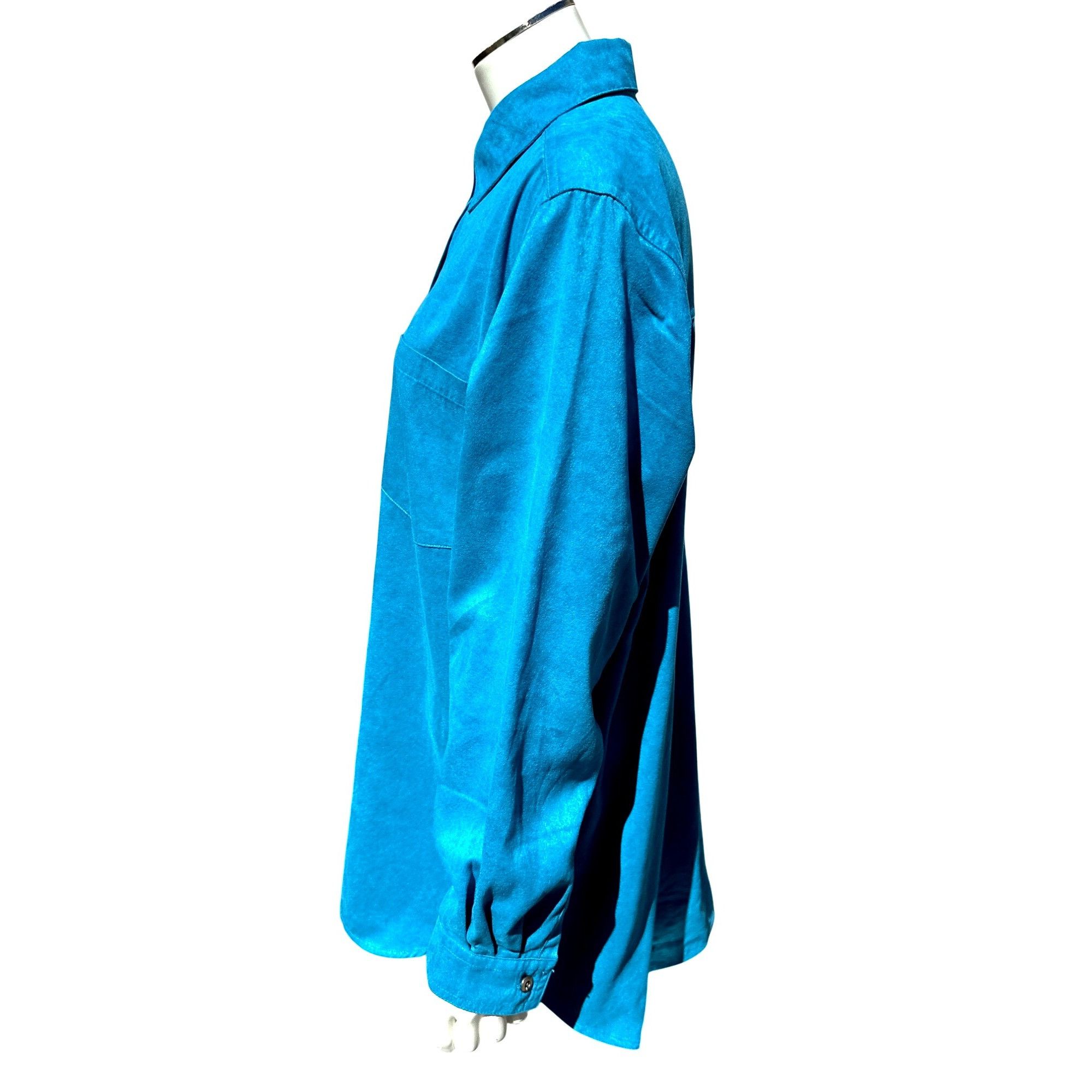 Chicos Chicos Design Vintage Turquoise Blue Button Up Tunic Shirt L Size M / US 6-8 / IT 42-44 - 2 Thumbnail
