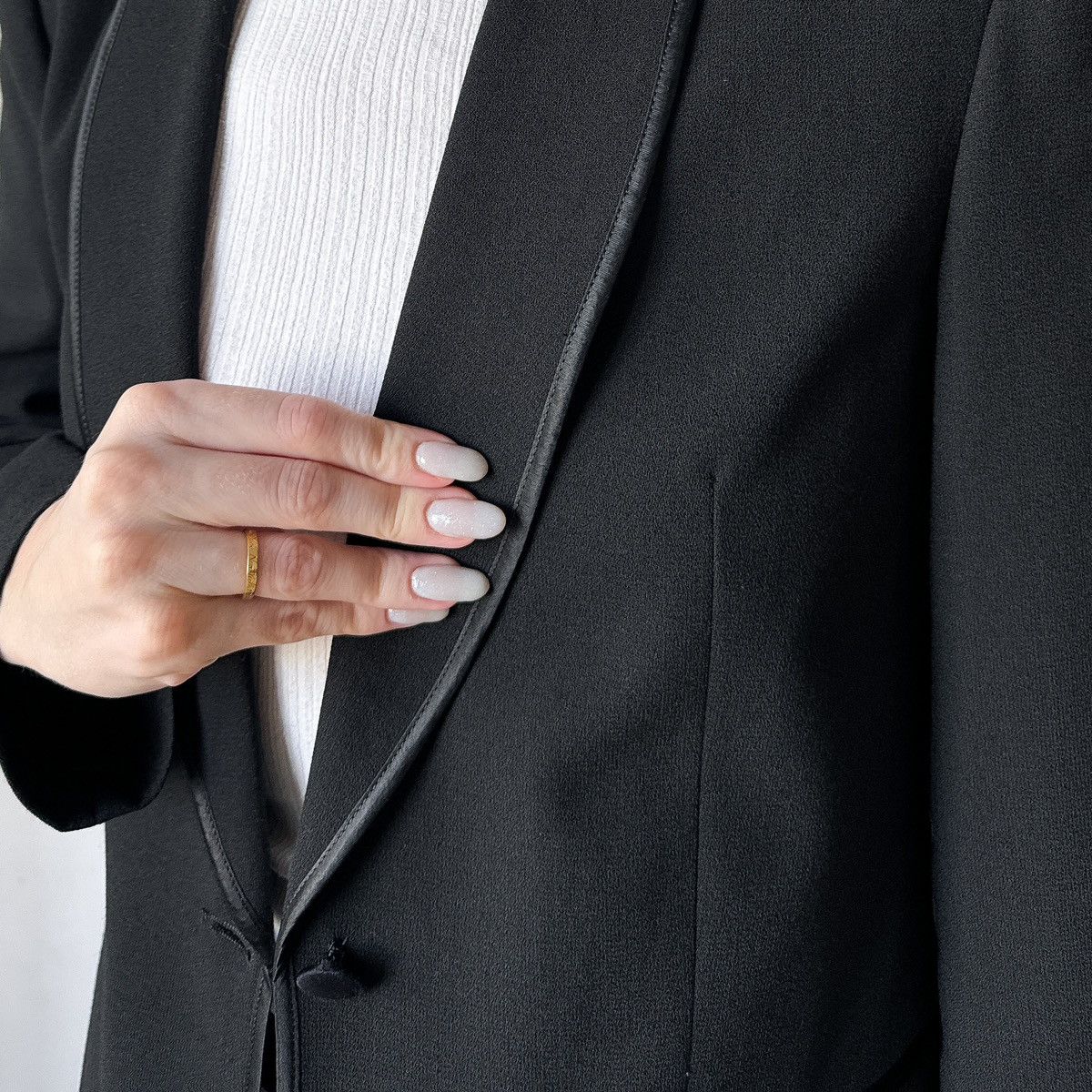 Vintage French Motys vintage wool black blazer tuxedo Paris M Size M / US 6-8 / IT 42-44 - 4 Thumbnail