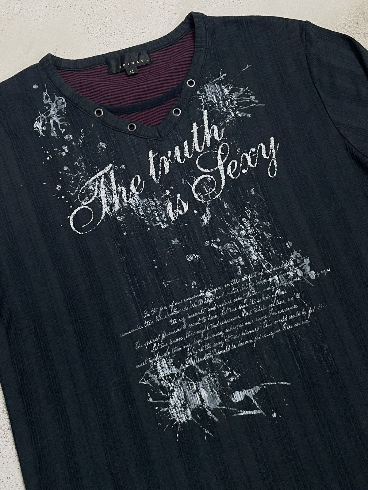 Spinash Layer Chain Neck Y2K Wording The Thruth 3D Font