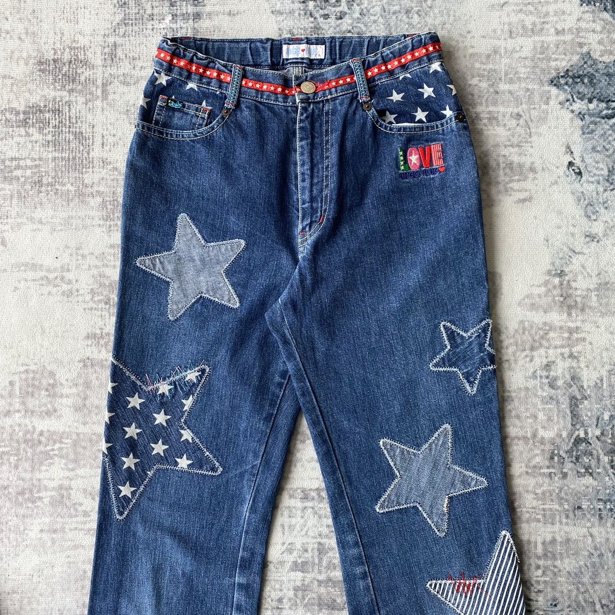 Angel Blue × Japanese Brand Angel Blue Star Patchworks Denim Jeans Size 24" / US 00 / IT 34 - 3 Thumbnail