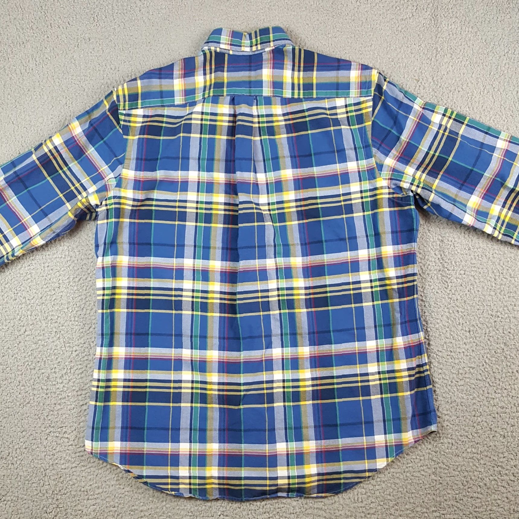 Ralph Lauren Ralph Lauren Button-Down Shirt Mens L Blue Plaid Preppy Pony Logo 90s Vintage Classic Casual Workwear Shirt Size 42R - 5 Thumbnail