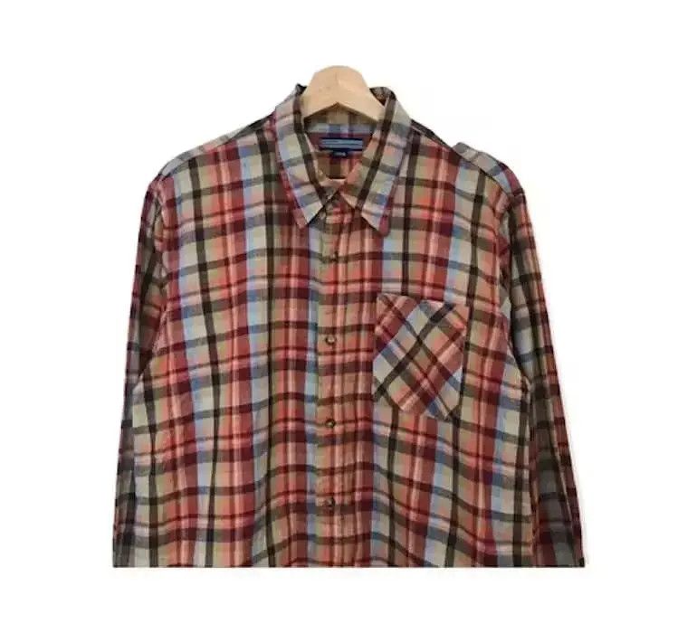 Flannel In Gray Plaid Tartan Flannel Shirt Size US L / EU 52-54 / 3 - 2 Thumbnail