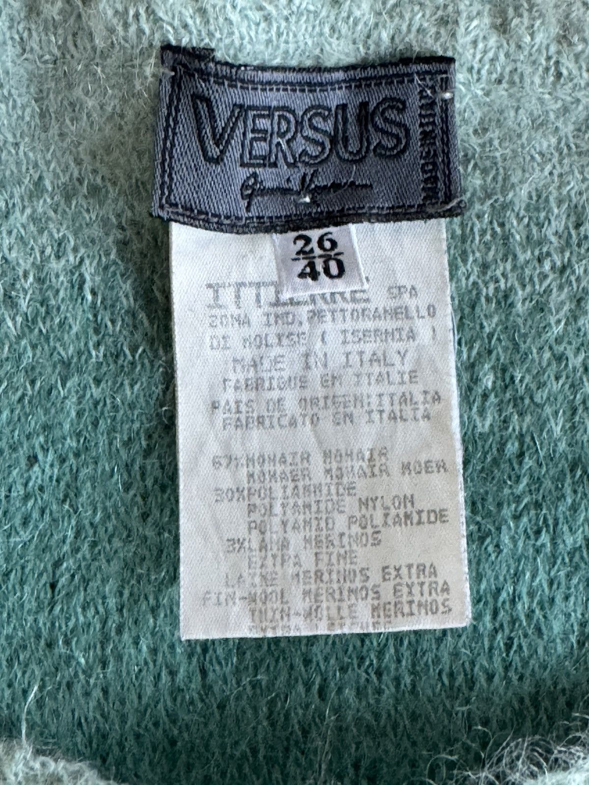 Versus Versus by Versace mohair knit Green tank blouse Vtg Size S / US 4 / IT 40 - 5 Thumbnail