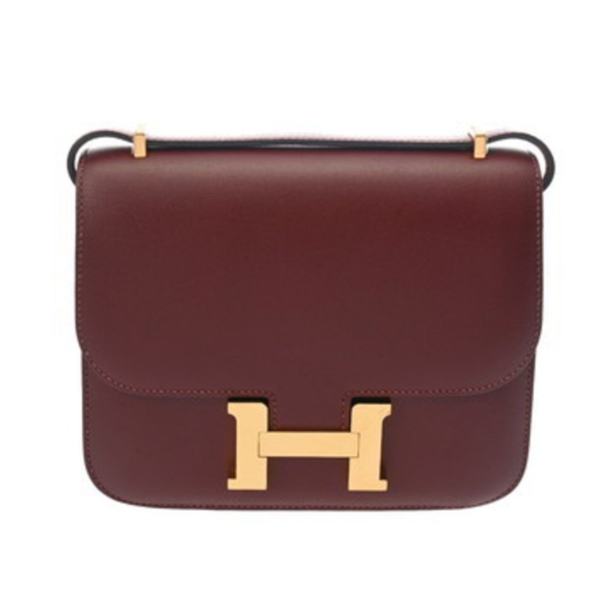 Hermes Constance 3 Mini 18 Rouge H D Stamp (Around 2019) Women's Box Calf Shoulder Bag