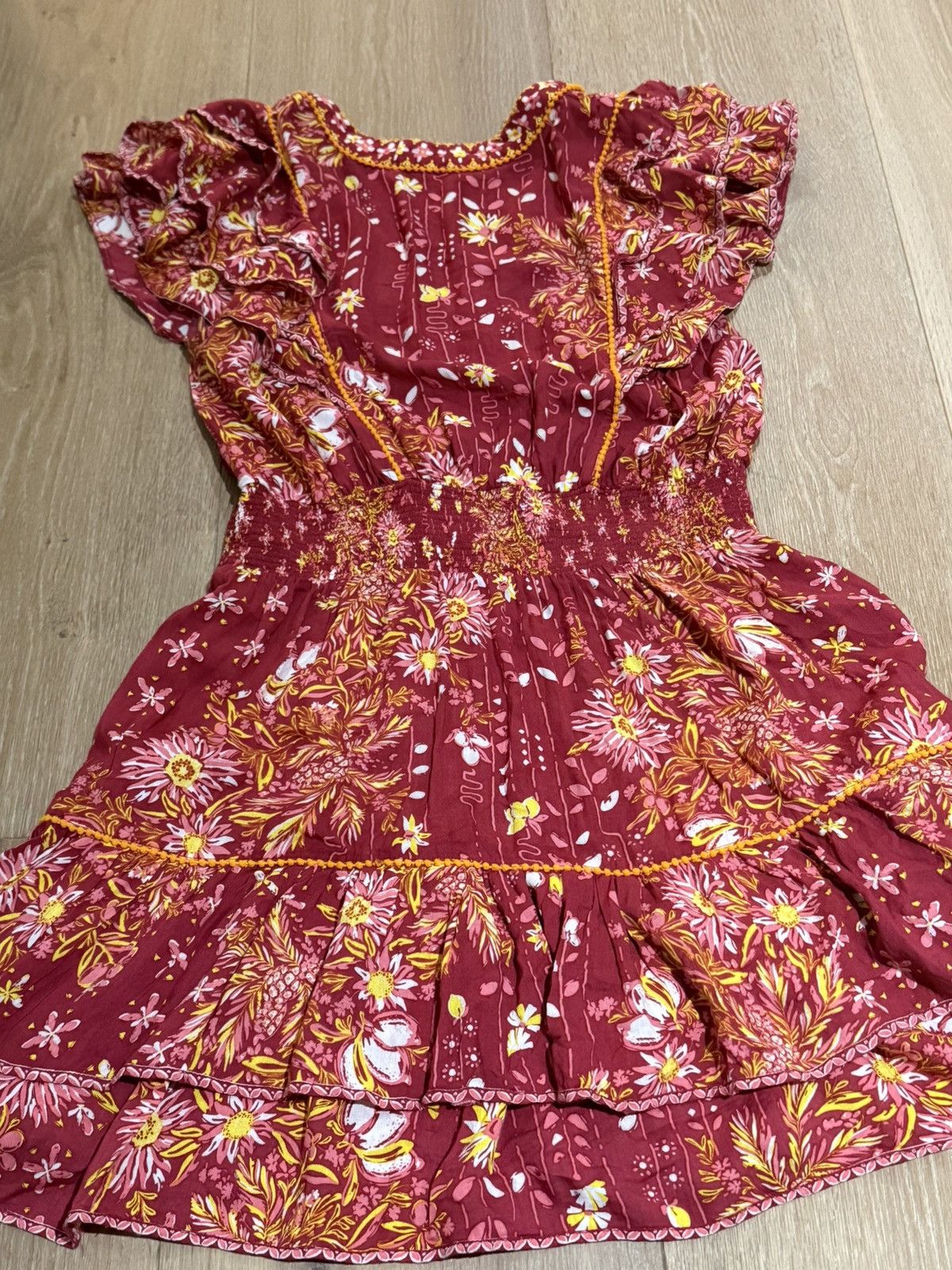 Poupette St Barth POUPETTE ST BARTH Camila Smocked Mini Dress Size M / US 6-8 / IT 42-44 - 10 Thumbnail