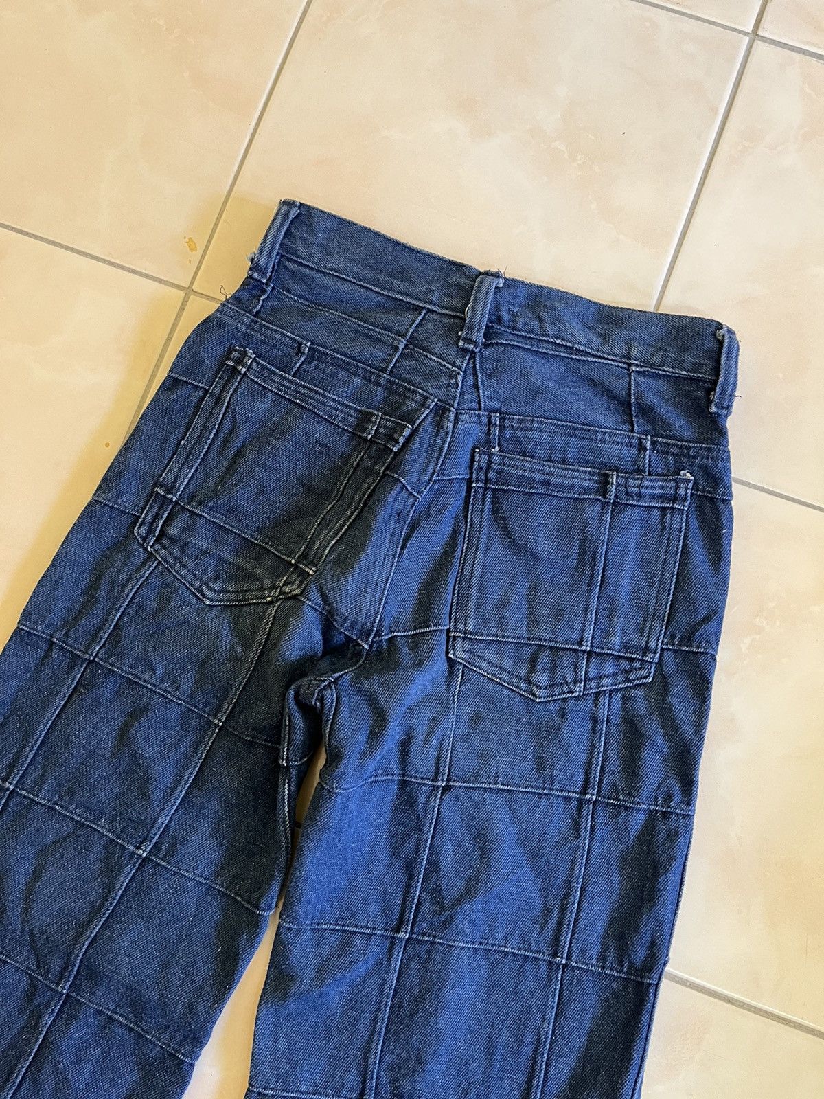 Hang Ten × Other × Vintage ❤️‍🔥SEND OFFER❤️‍🔥 1970s HANG TEN PATCHWORK WINDOWPANE DENIM FLARE Size 27" / US 4 / IT 40 - 10 Thumbnail