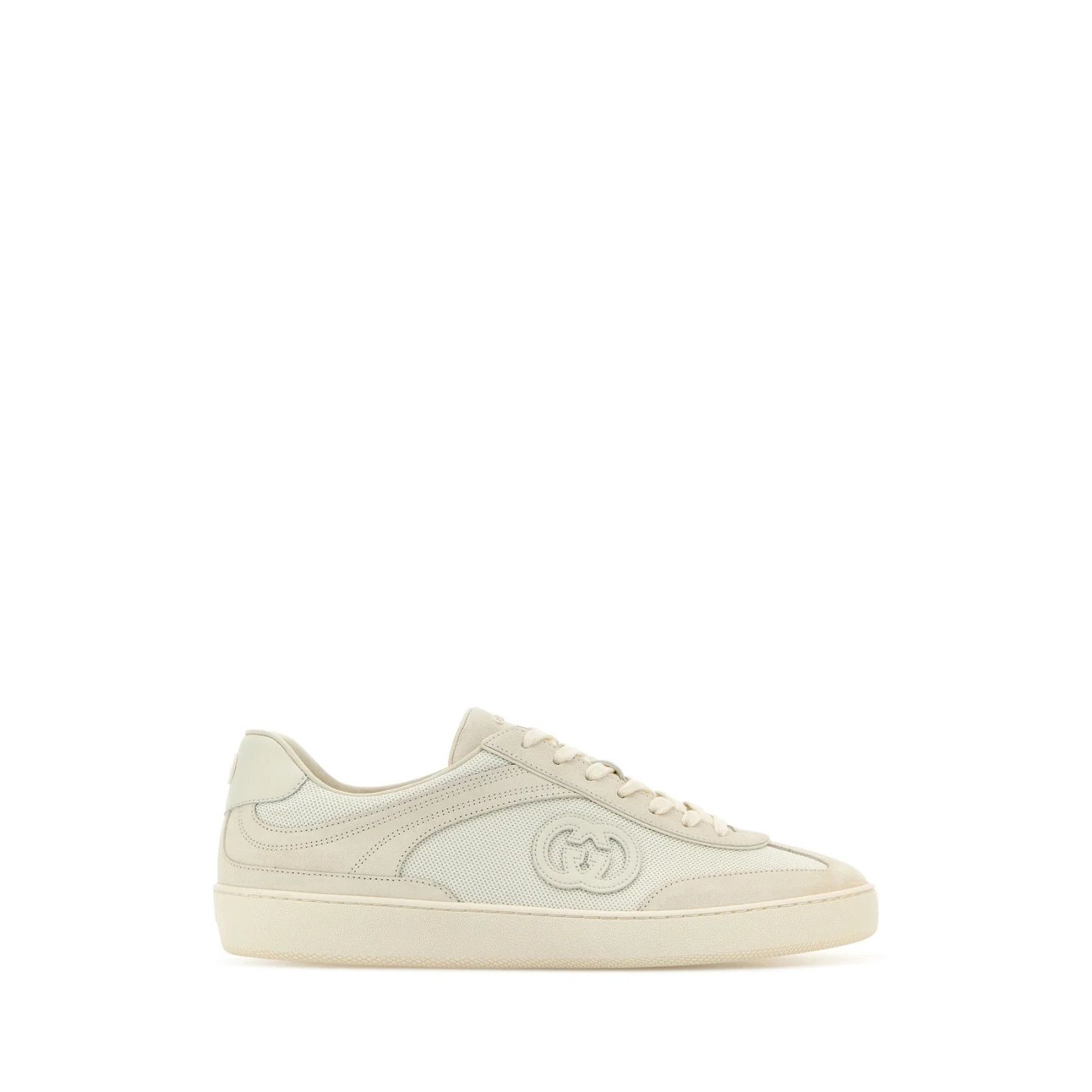 GUCCI White Suede And Fabric Sneakers New & Authentic (Men's