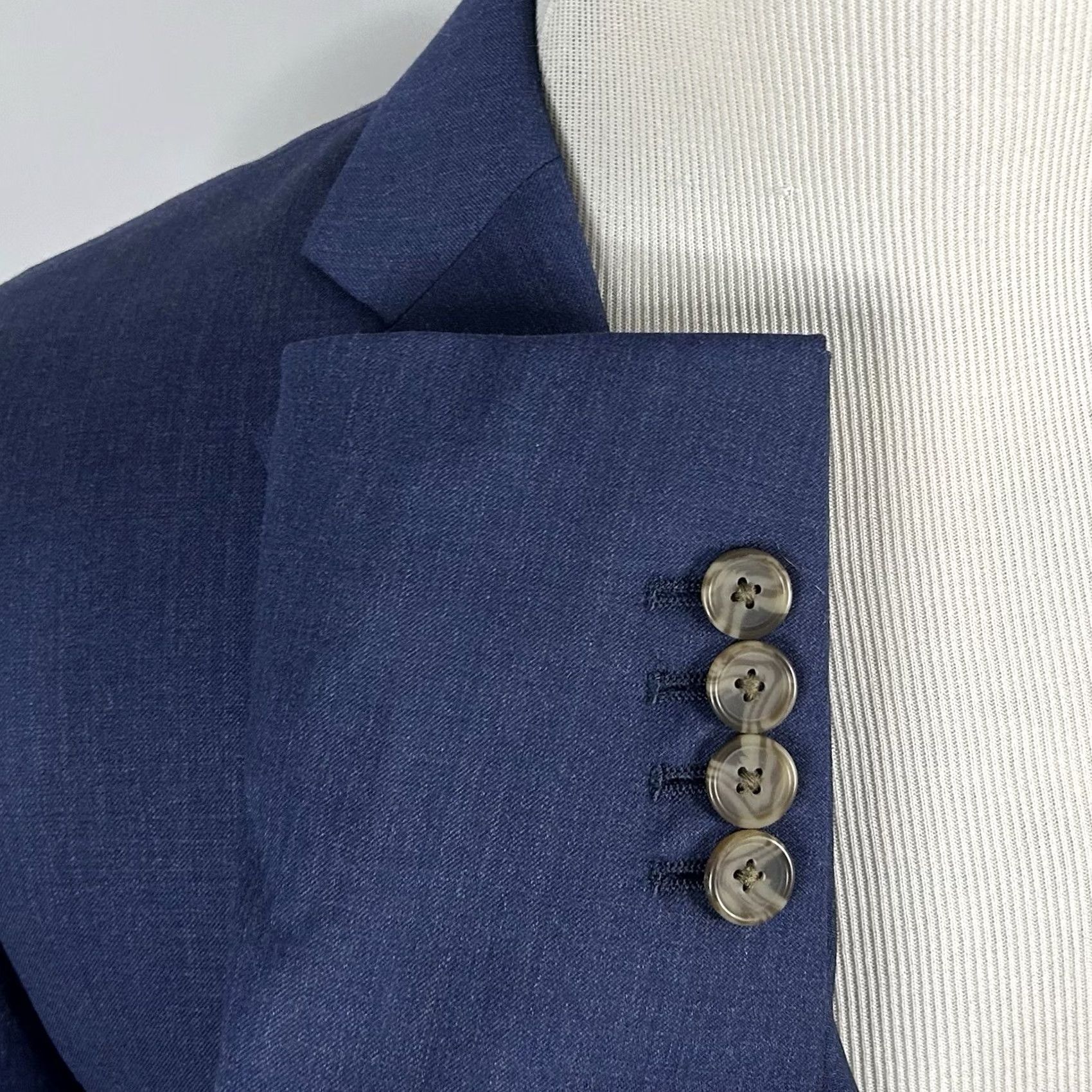 Doublet Indochino Sport Coat Blue 42R 100% Wool Two Button Double Vented Lined Mens Size US XS / EU 42 / 0 - 5 Thumbnail