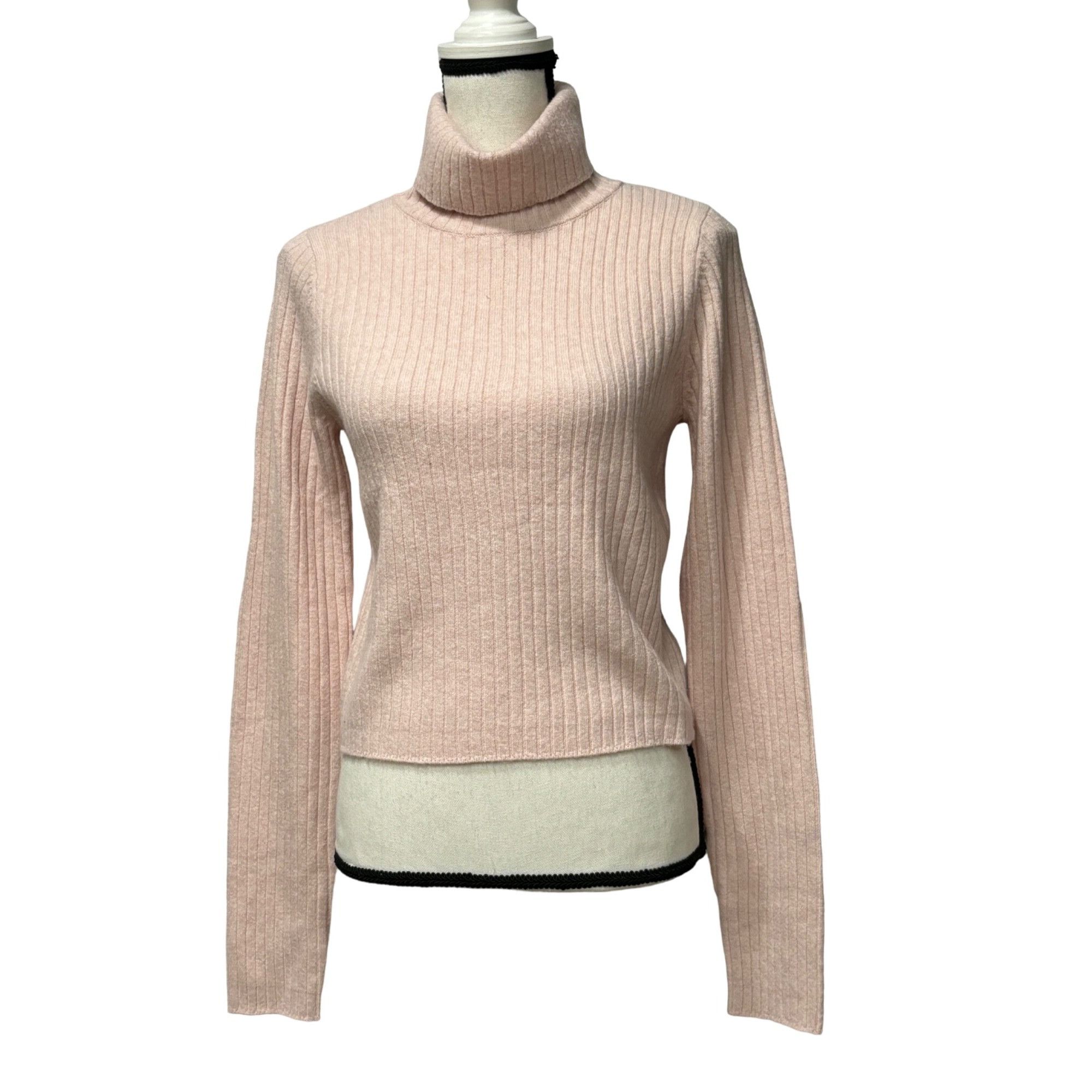 Other BP. Rib Crop Turtleneck Sweater in Pink Crystal, Sz. L Size L / US 10 / IT 46 - 12 Thumbnail