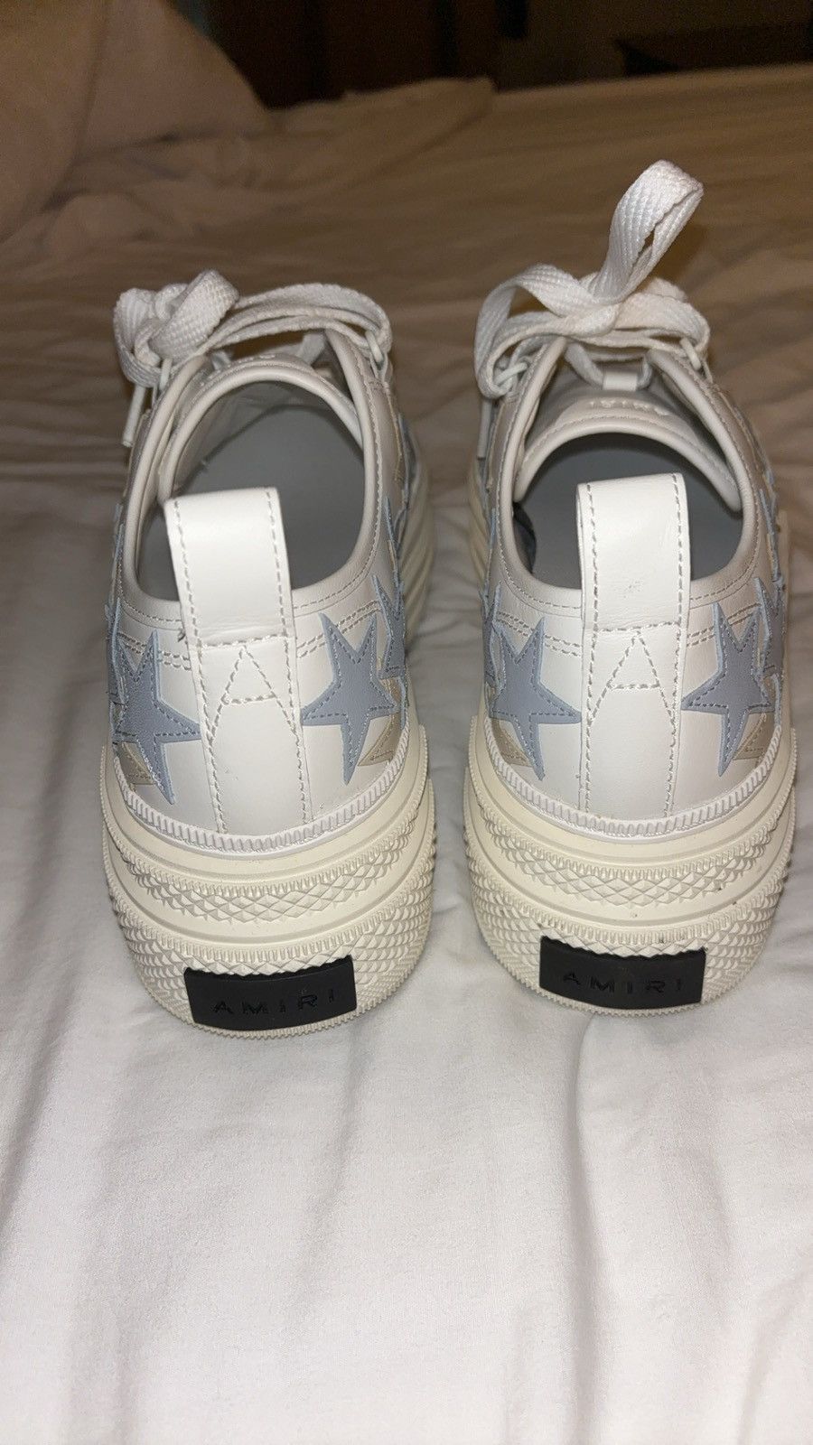 Amiri Amiri white & blue platform star court Size US 9 / IT 39 - 4 Thumbnail