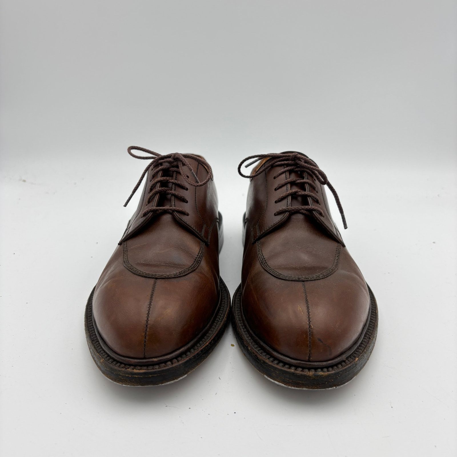 J.M. Weston J.M. Weston 598-22 Half Hunt Brown Boxcalf Derby Shoes 8D Size US 8 / EU 41 - 2 Thumbnail