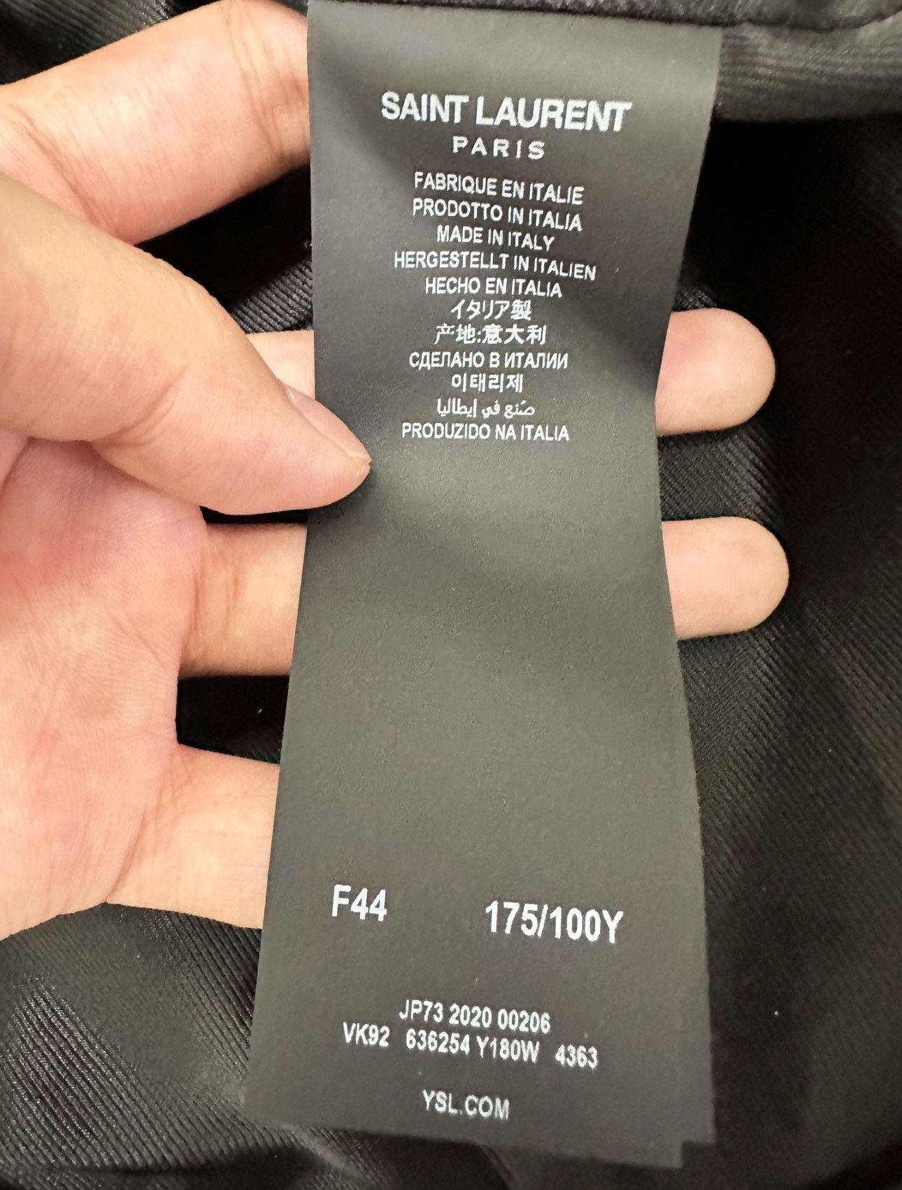 Saint Laurent Paris Saint Laurent Paris Logo Teddy Navy Sz. 44 Size US S / EU 44-46 / 1 - 4 Thumbnail