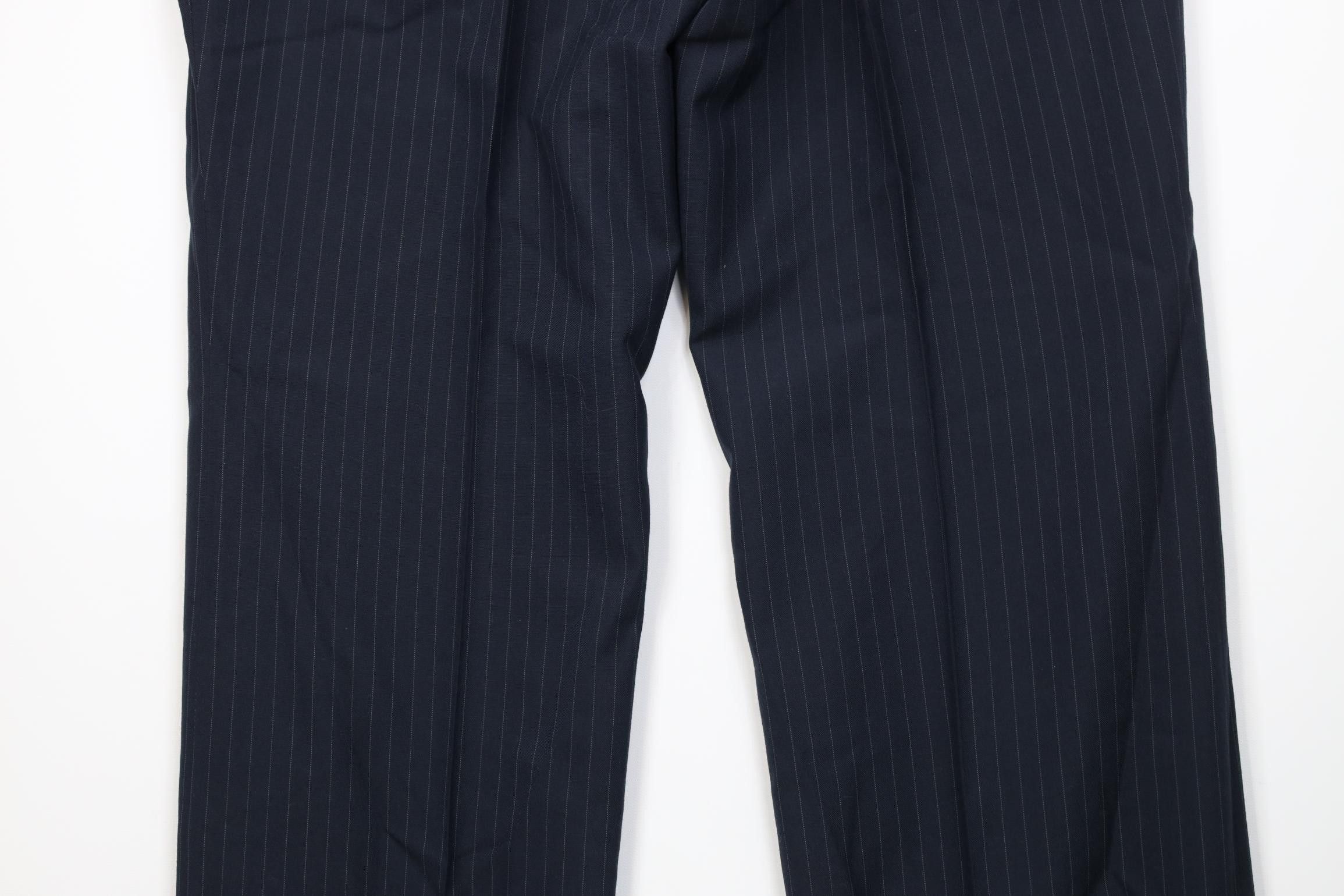 Vintage Vintage 70s Streetwear Knit Pinstriped Wide Leg Chino Pants Size US 36 / EU 52 - 14 Thumbnail