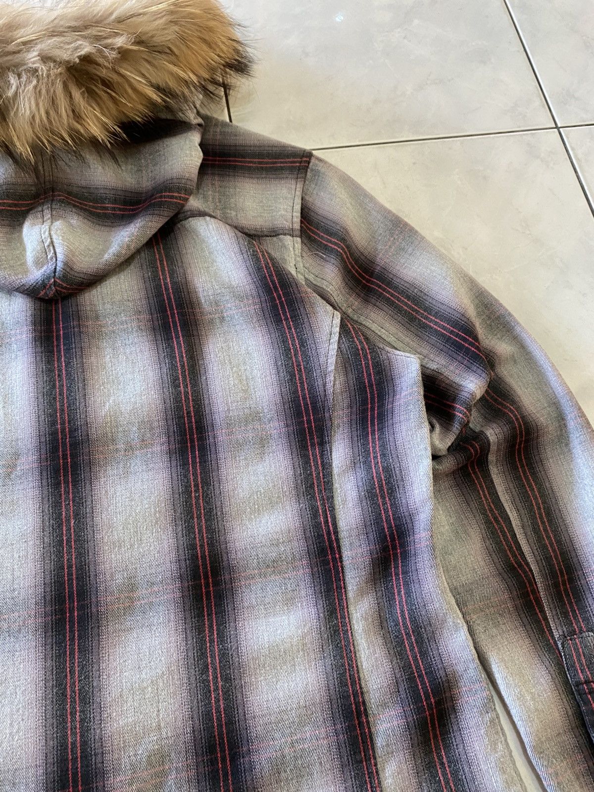 Japanese Brand Fur Net Man Slim Fit Classic Grey Plaid Hoodie Full Zip Size US L / EU 52-54 / 3 - 11 Thumbnail