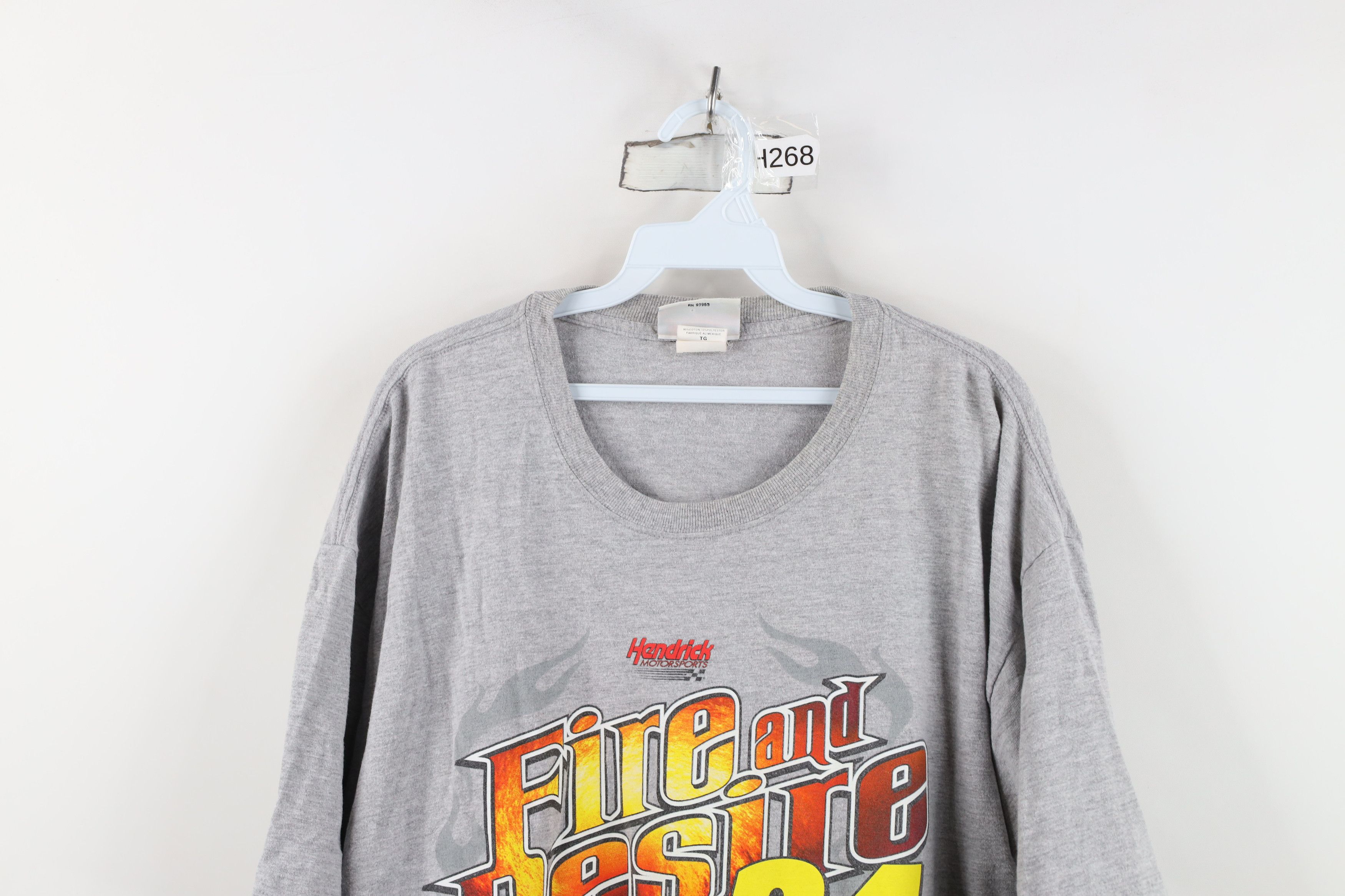 Vintage Vintage Y2K 2003 Nascar Fire Flames Jeff Gordon T-Shirt Size US XL / EU 56 / 4 - 2 Thumbnail
