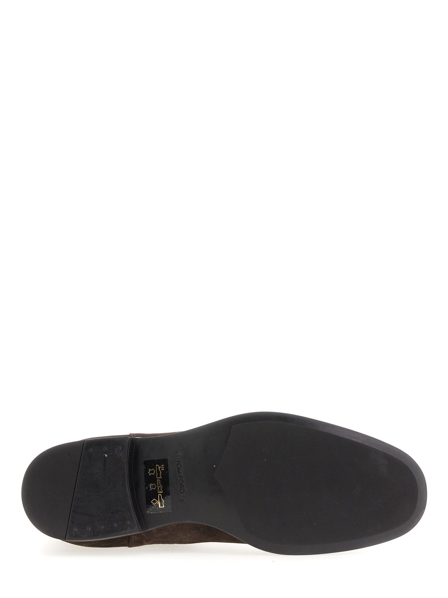 Tom Ford o1w1db10225 J1350R Suede Robert Chelsea Boots in Dark Brown Size US 12 / EU 45 - 4 Thumbnail