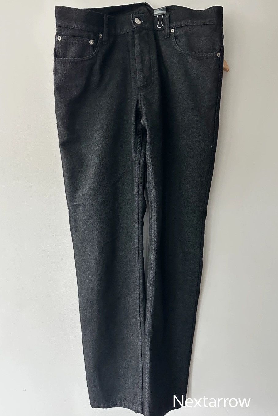 Helmut Lang Helmut Lang's black wool imitation denim jeans2412-Nextarrow Size US 36 / EU 52 - 1 Thumbnail
