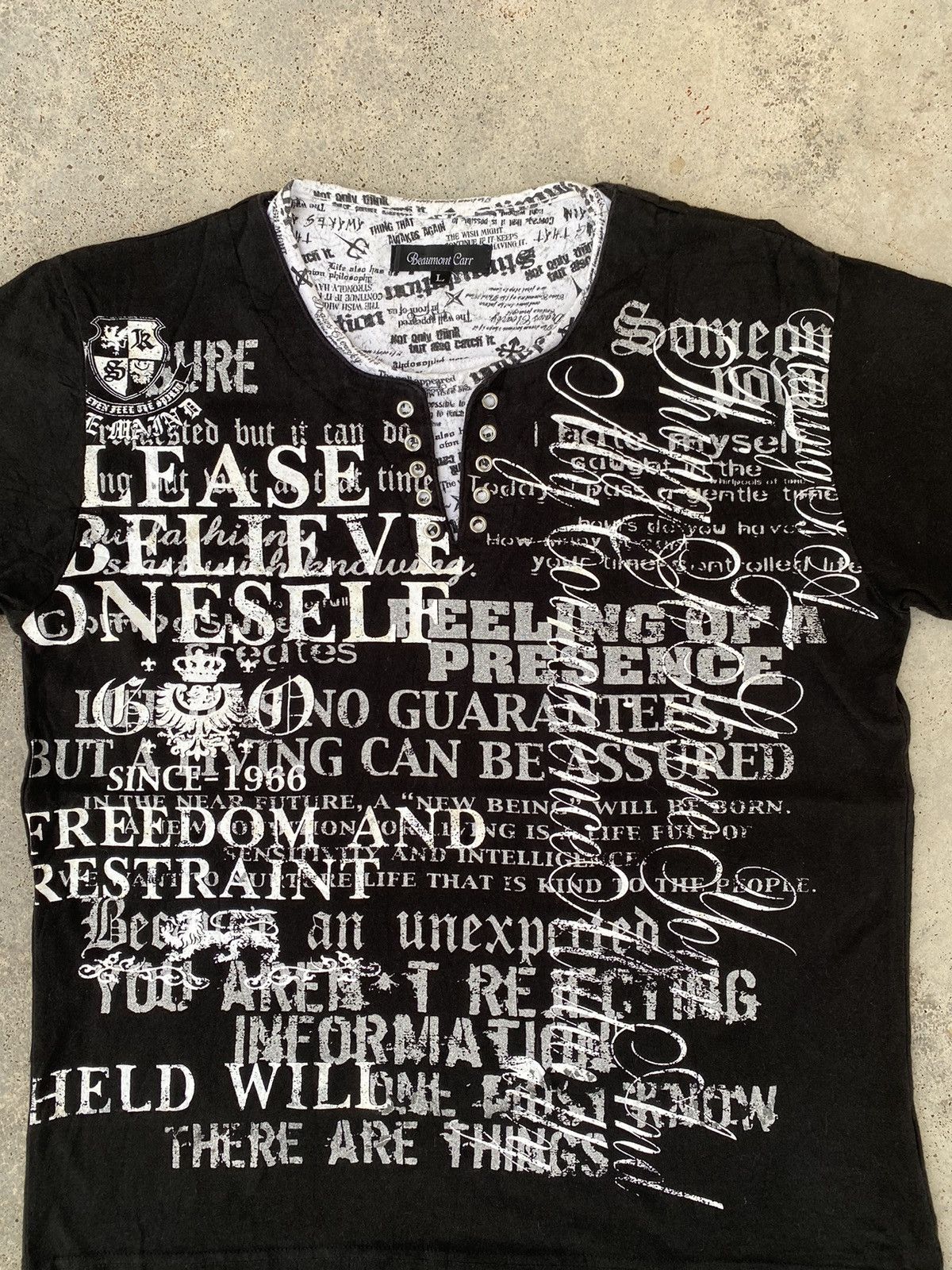 Hysteric Glamour Beaumont Carr Wild Poems Double Layer Gothic Punk Tees Size US M / EU 48-50 / 2 - 2 Thumbnail