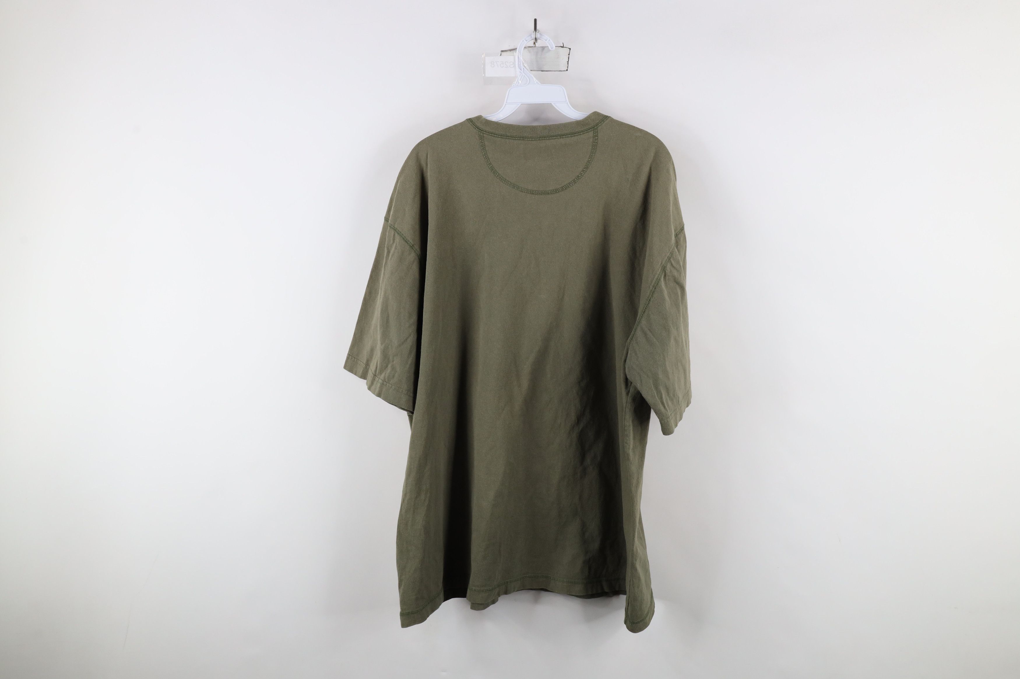 Vintage Vintage 90s Streetwear Short Sleeve Henley T-Shirt Green Size US XL / EU 56 / 4 - 6 Thumbnail