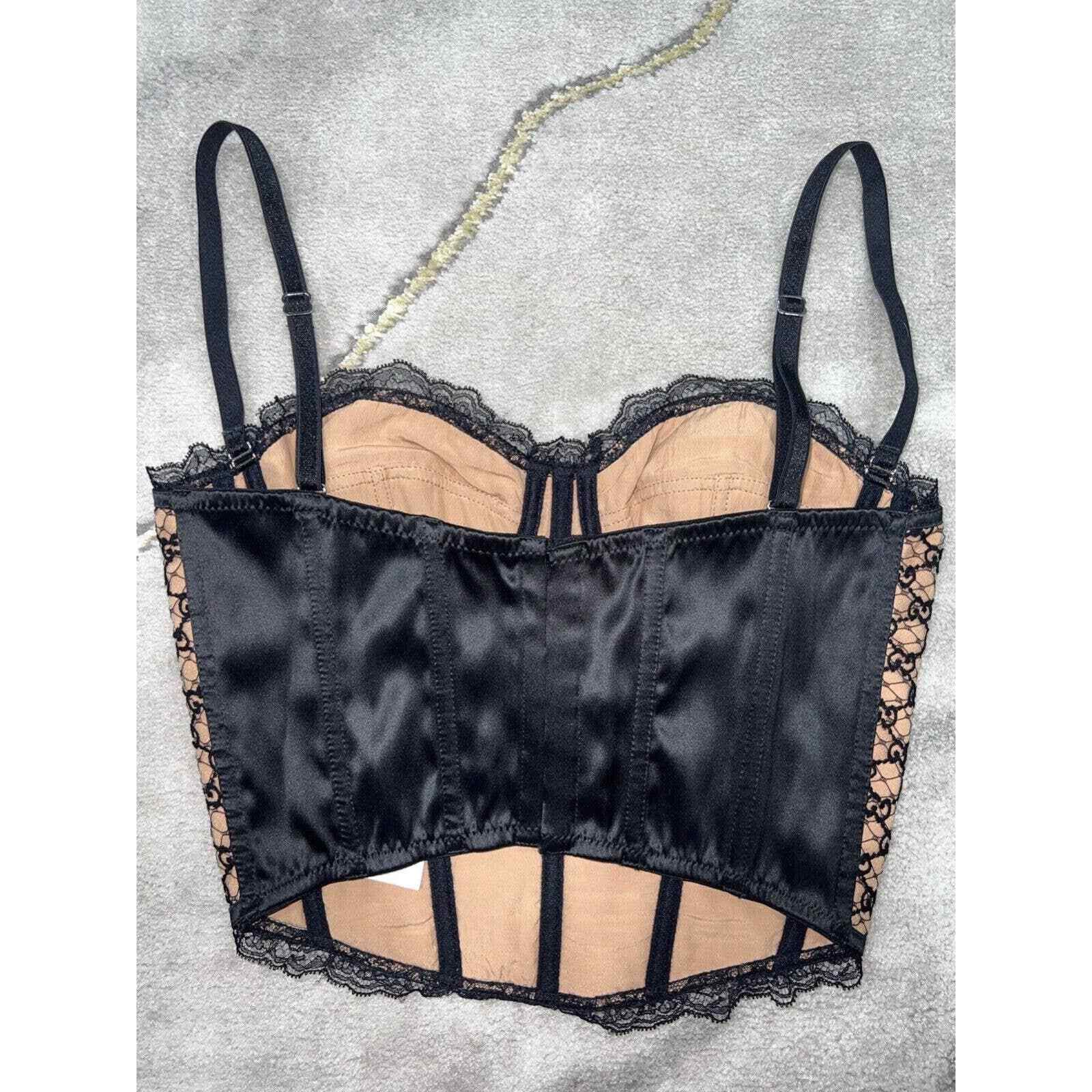 Gucci Gucci Net Corset Black Nude Bustier Lace Shirt Top S Small Size S / US 4 / IT 40 - 10 Thumbnail