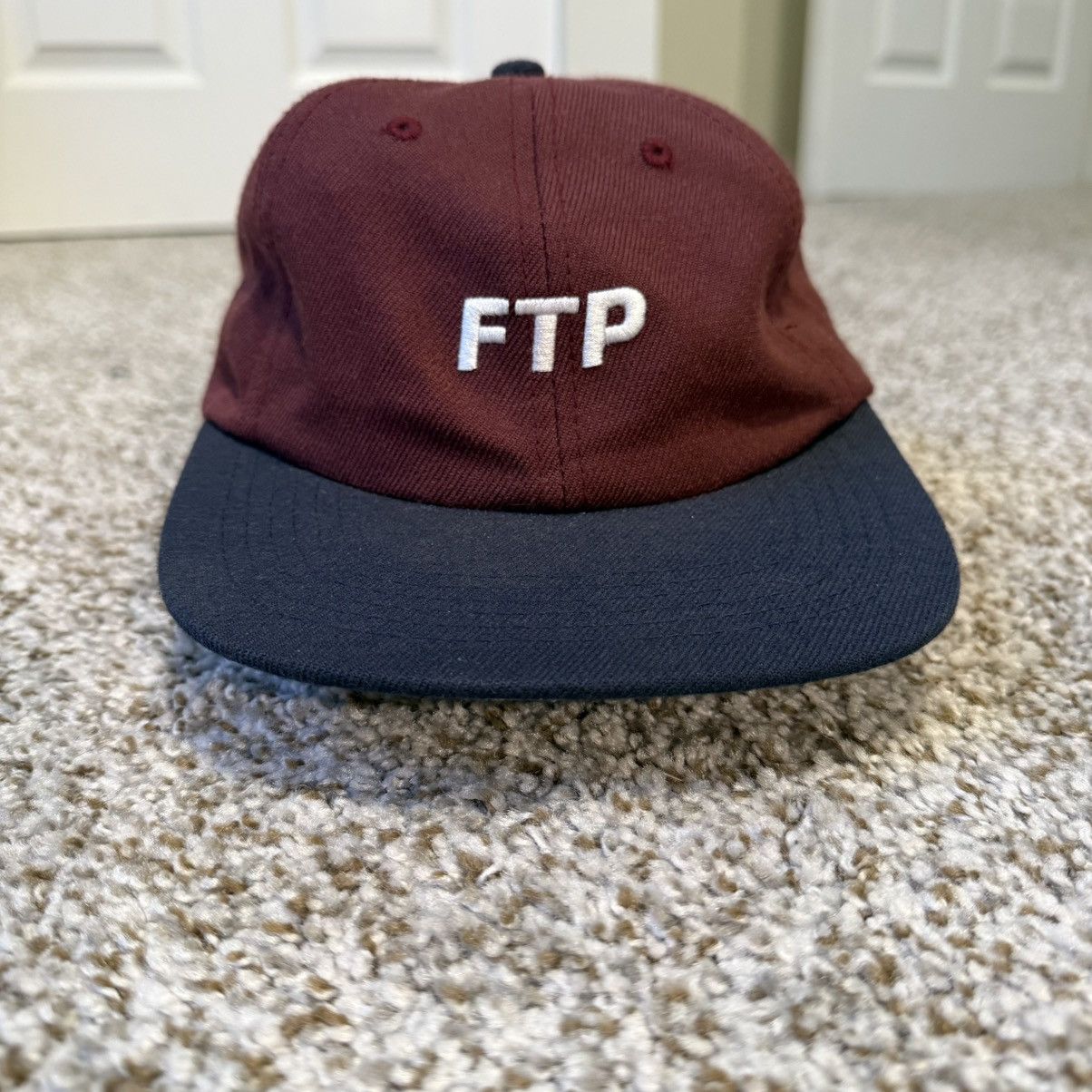 Fuck The Population FTP 6 Panel hat burgundy navy cap Size ONE SIZE - 2 Thumbnail